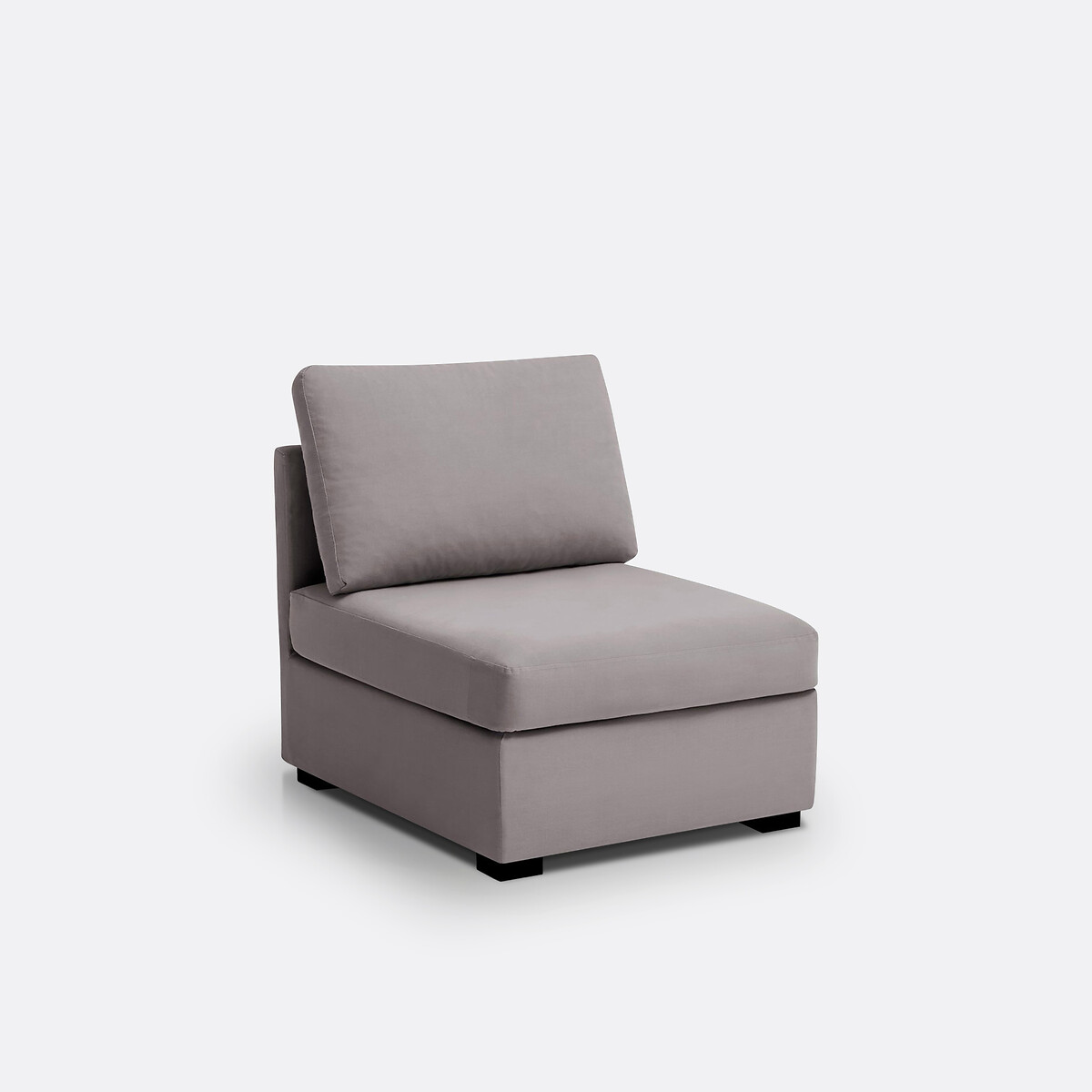 Fauteuil met afneembare katoenen hoezen, Robin lichtgrijs, SO'HOME