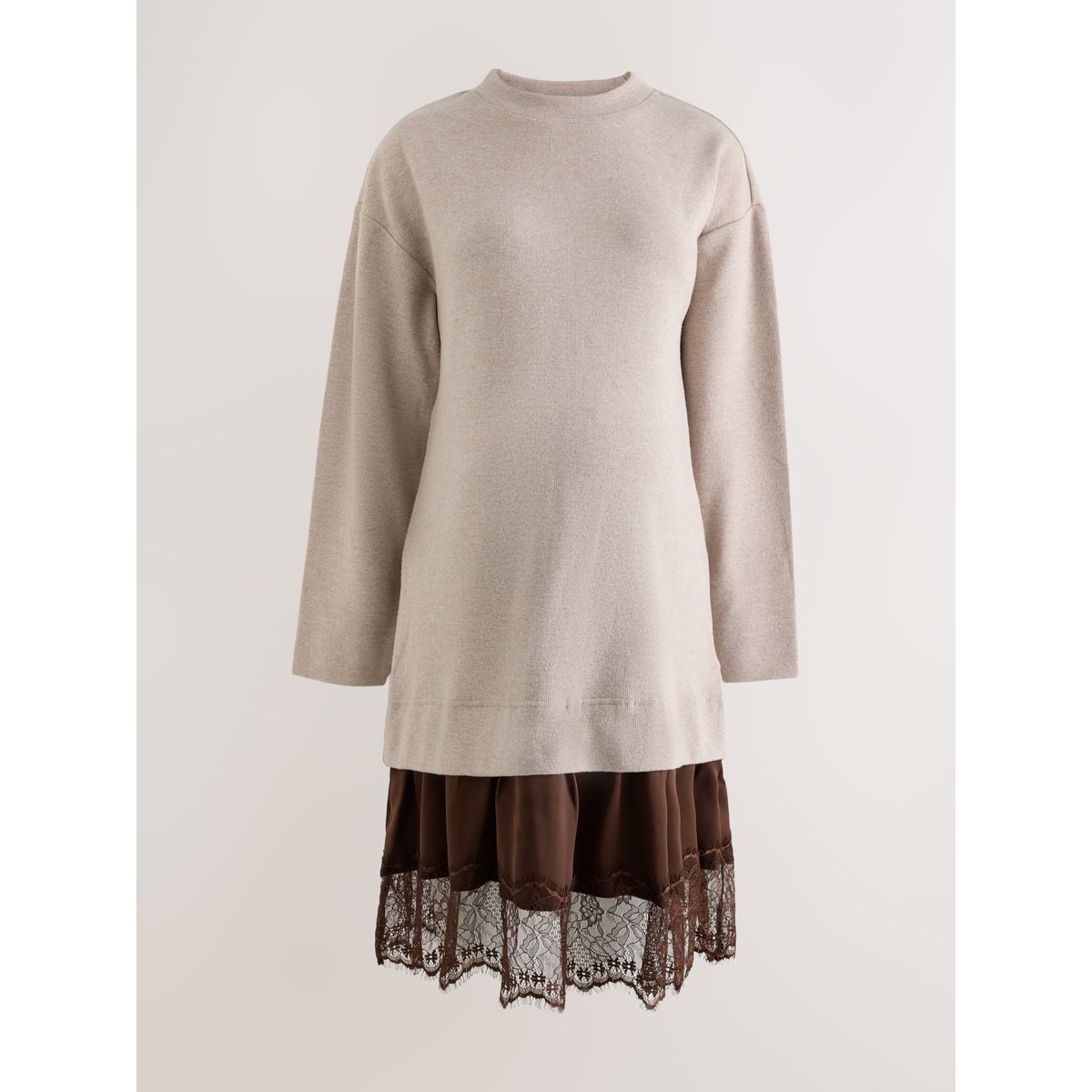 Robe 2-en-1 effet superposé maternité marron taupe, NEXT