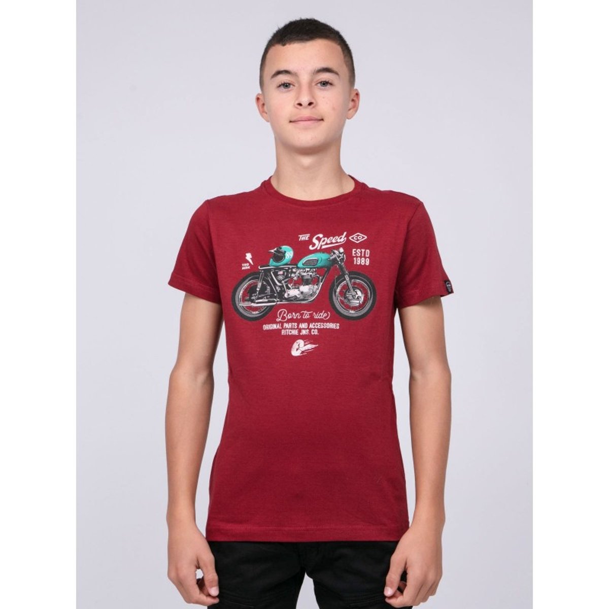 T-shirt Col Rond Pur Coton Joumea-j bordeaux, RITCHIE