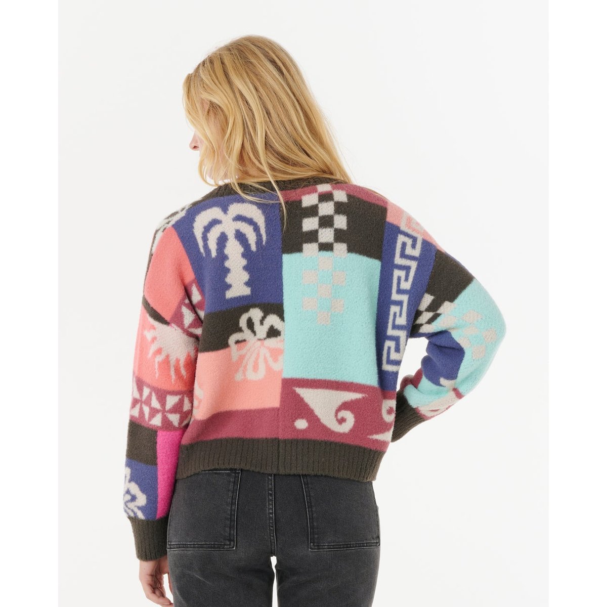 Cardigan en jacquard KEEPSAKES rose, RIP CURL