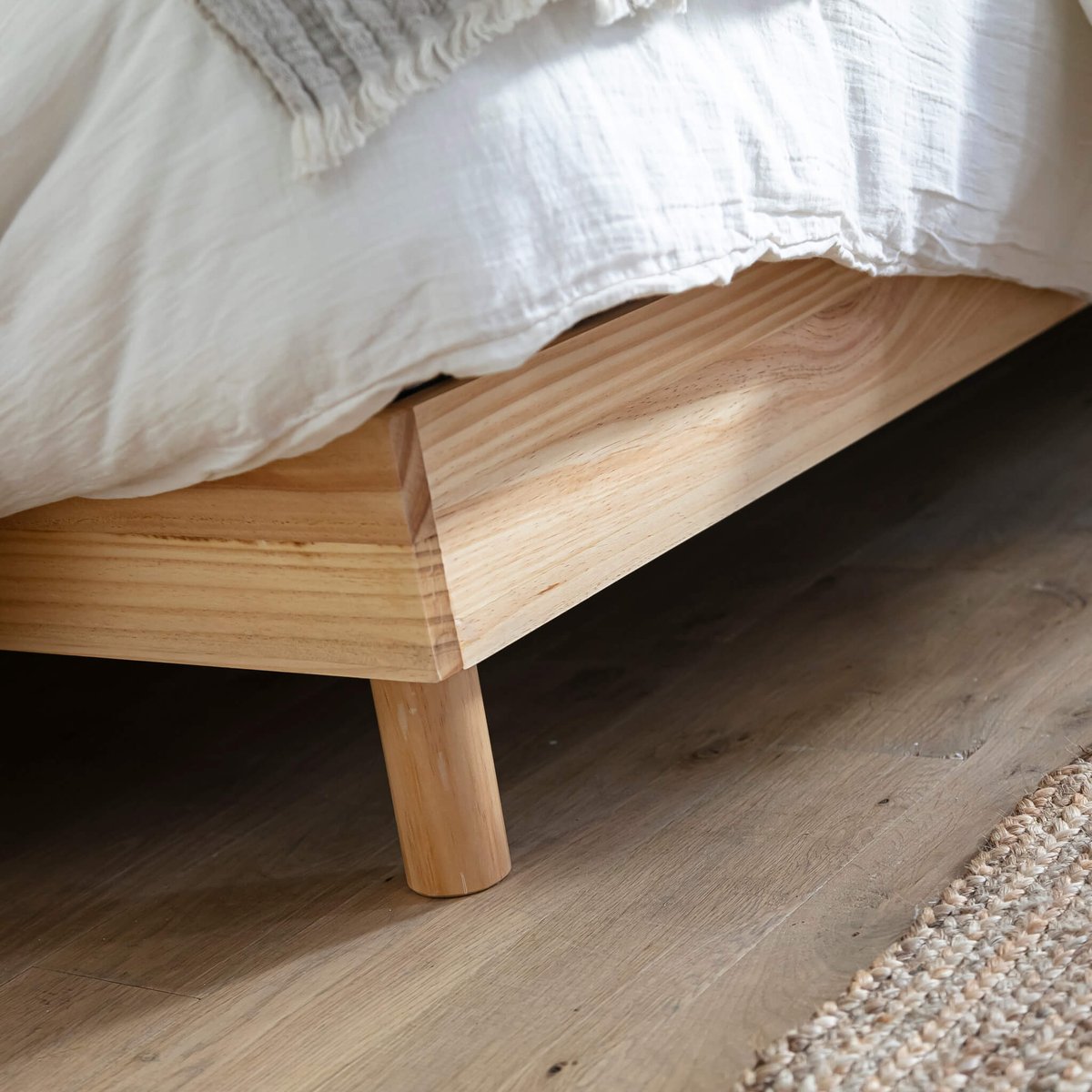 Sommier kit en bois massif bois clair, TERRE DE NUIT