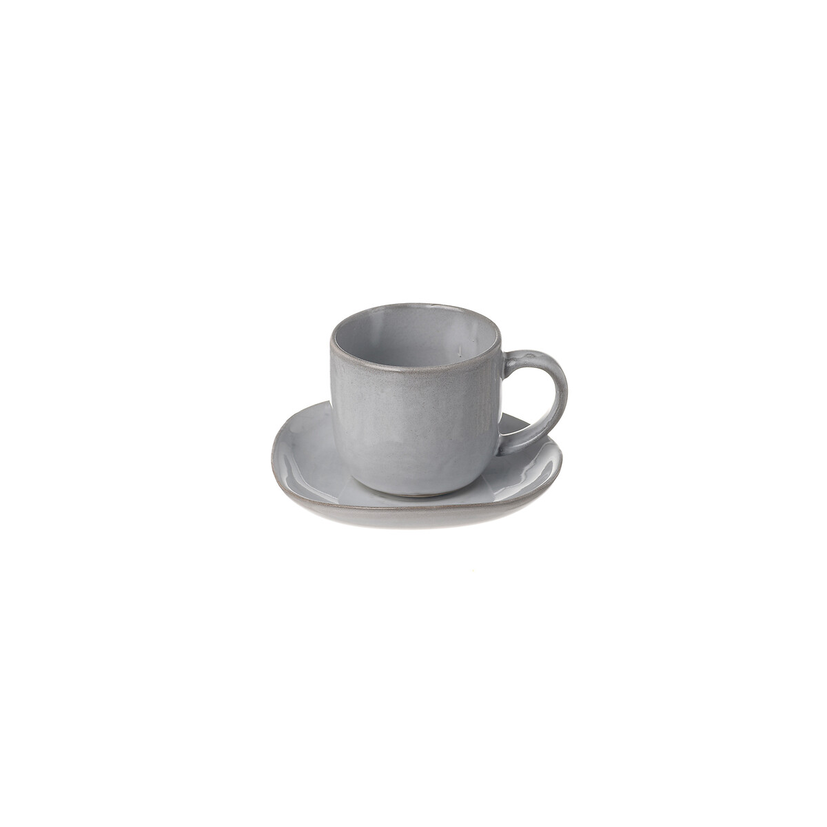 Conjunto de 4 chávenas e pires café SVELTE, NOSSE CERAMIC STUDIO cinza-claro, NOSSE CERAMIC