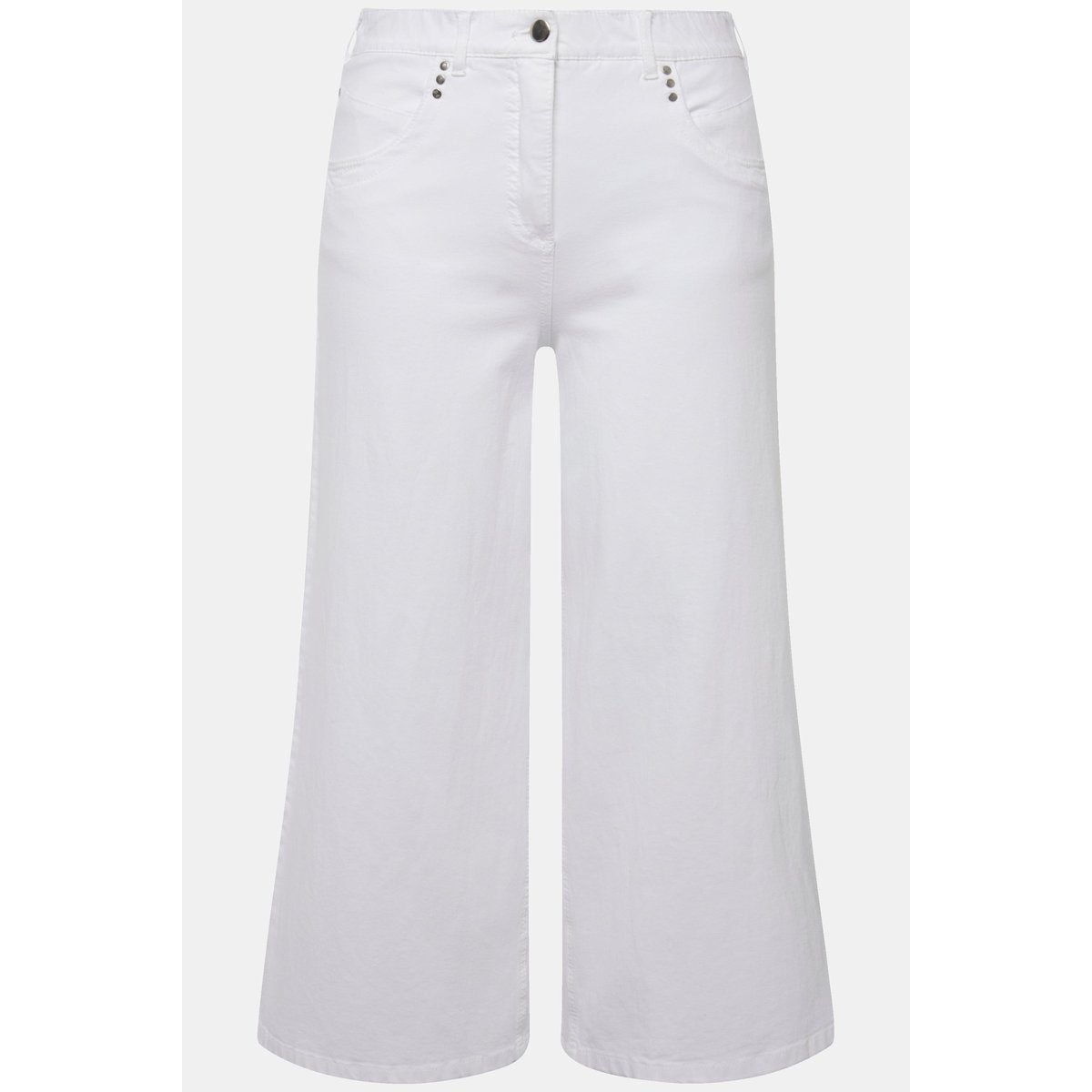 Jupe-culotte en jean. Coupe Marlene à jambe blanc neige, ULLA POPKEN