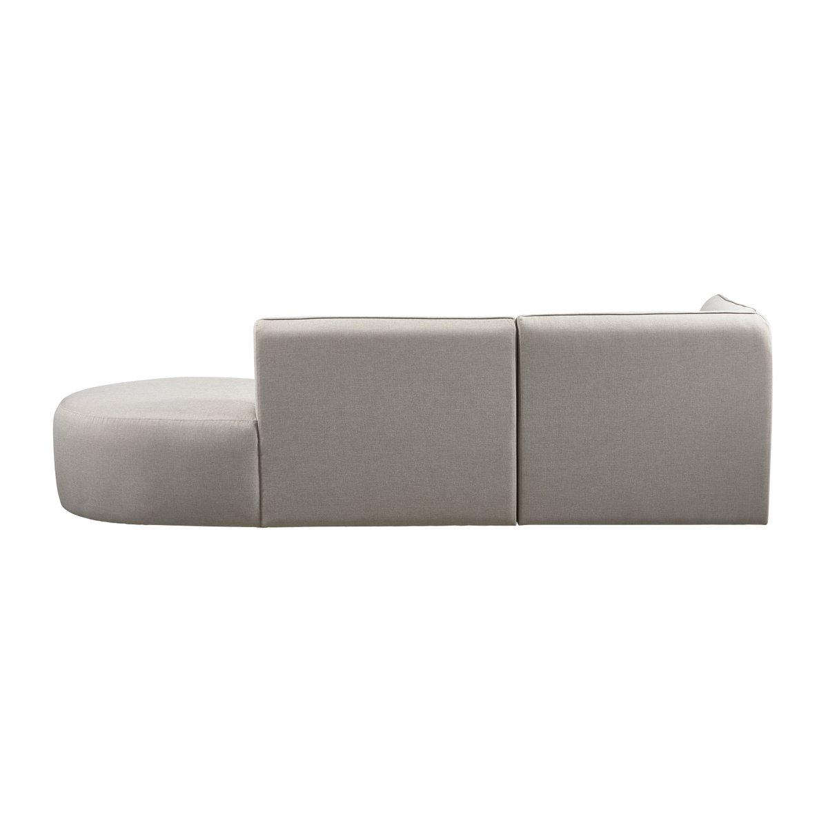 Salon de jardin d'angle gauche en tissu d’extérieur CHIOS sable, WOOOD