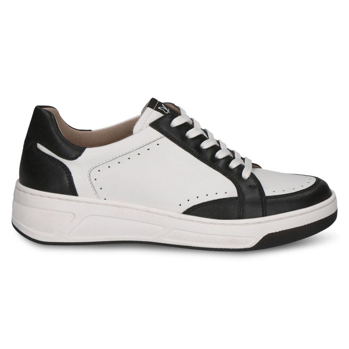 Basket en cuir blanc cassé, CAPRICE