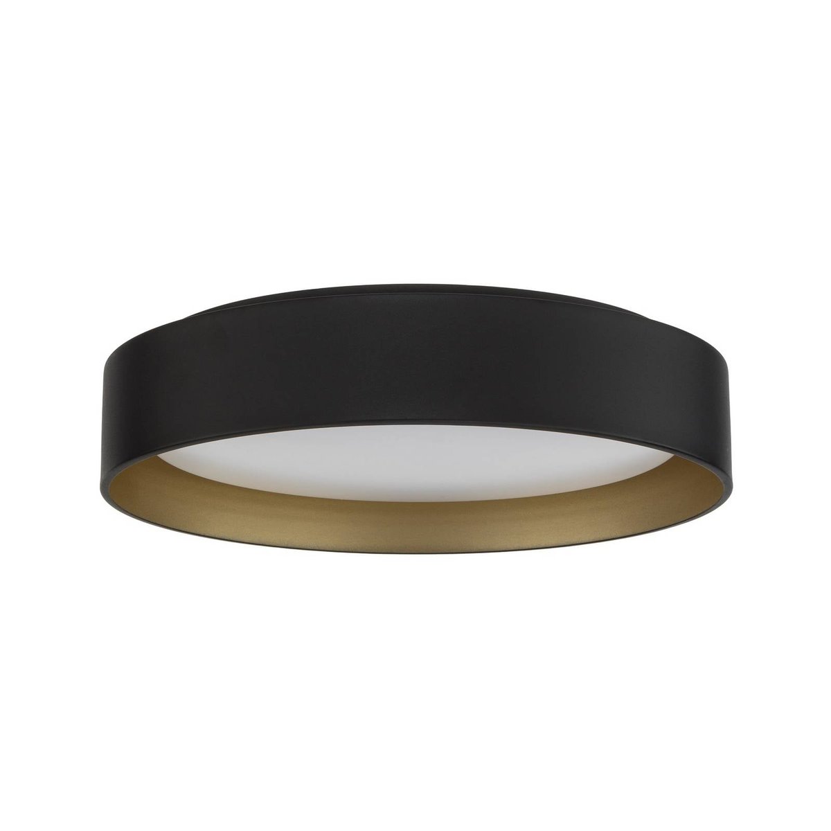 Plafonnier moderneLED, Gracjan noir, doré, LINDBY