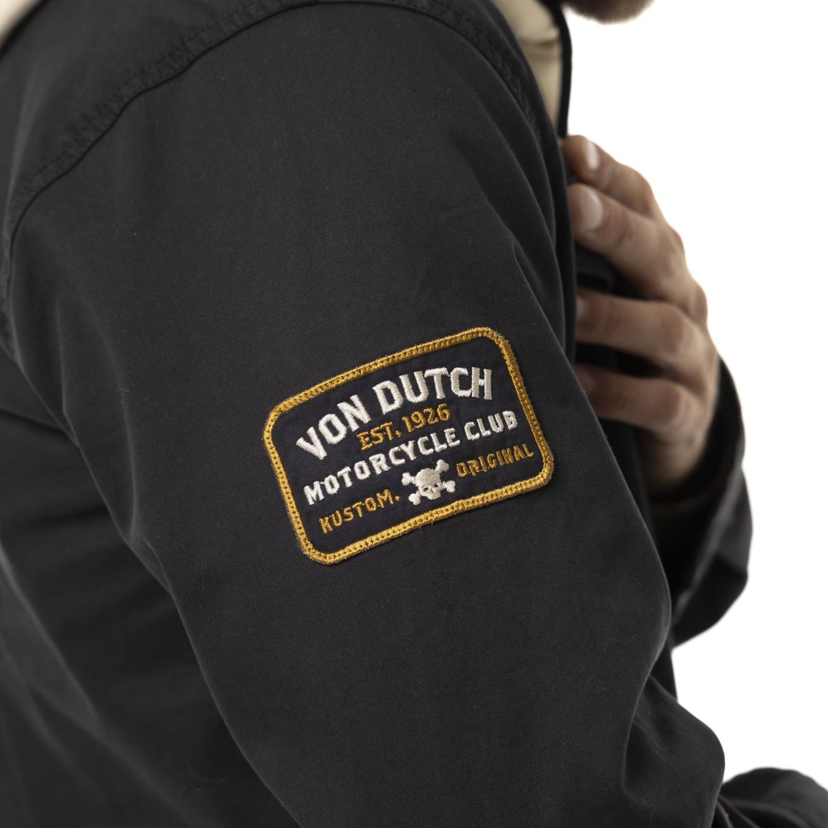 Veste coton RITUAL noir/blanc/jaune, VON DUTCH