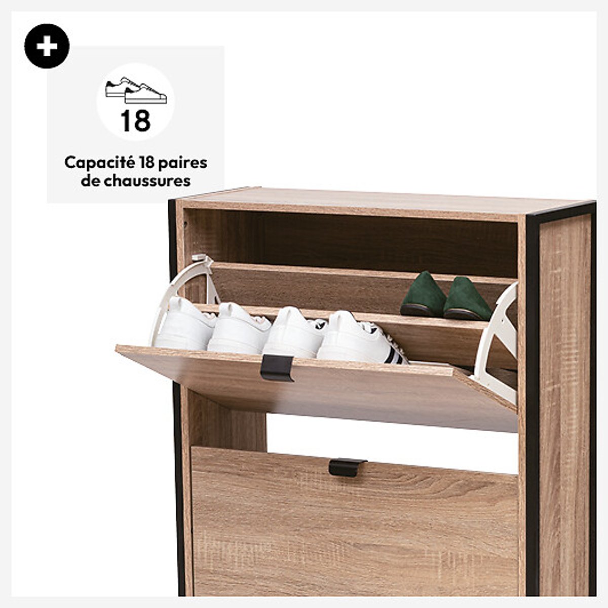 Meuble range-chaussures 3 tiroirs ALIAJ beige, 5FIVE SIMPLY SMART