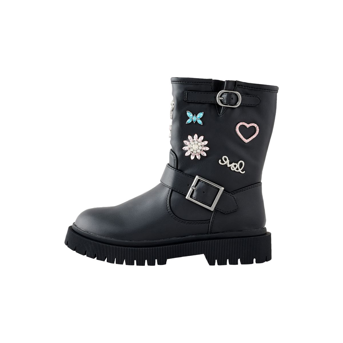 Bottines ornées d’une broche noir, NEXT