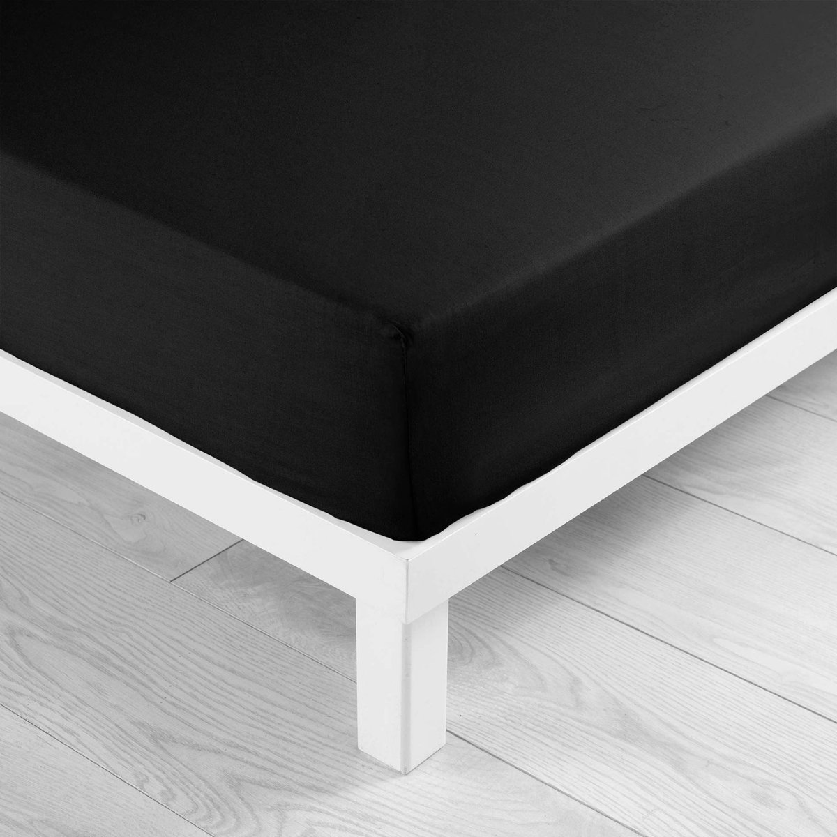 Drap housse microfibre Oscar noir, DOUCEUR D'INTÉRIEUR