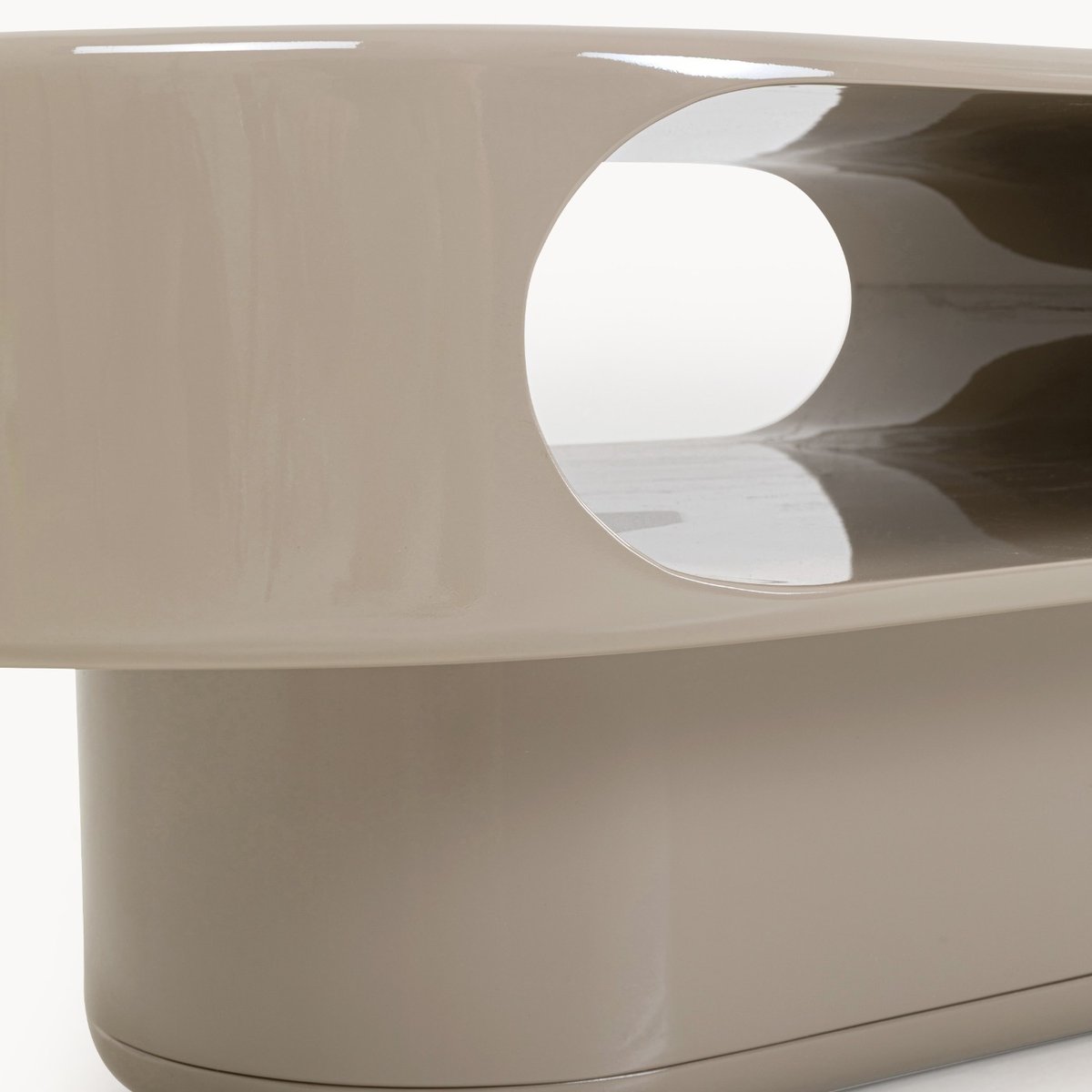 Table basse ovale, GROOVE beige, KARE DESIGN