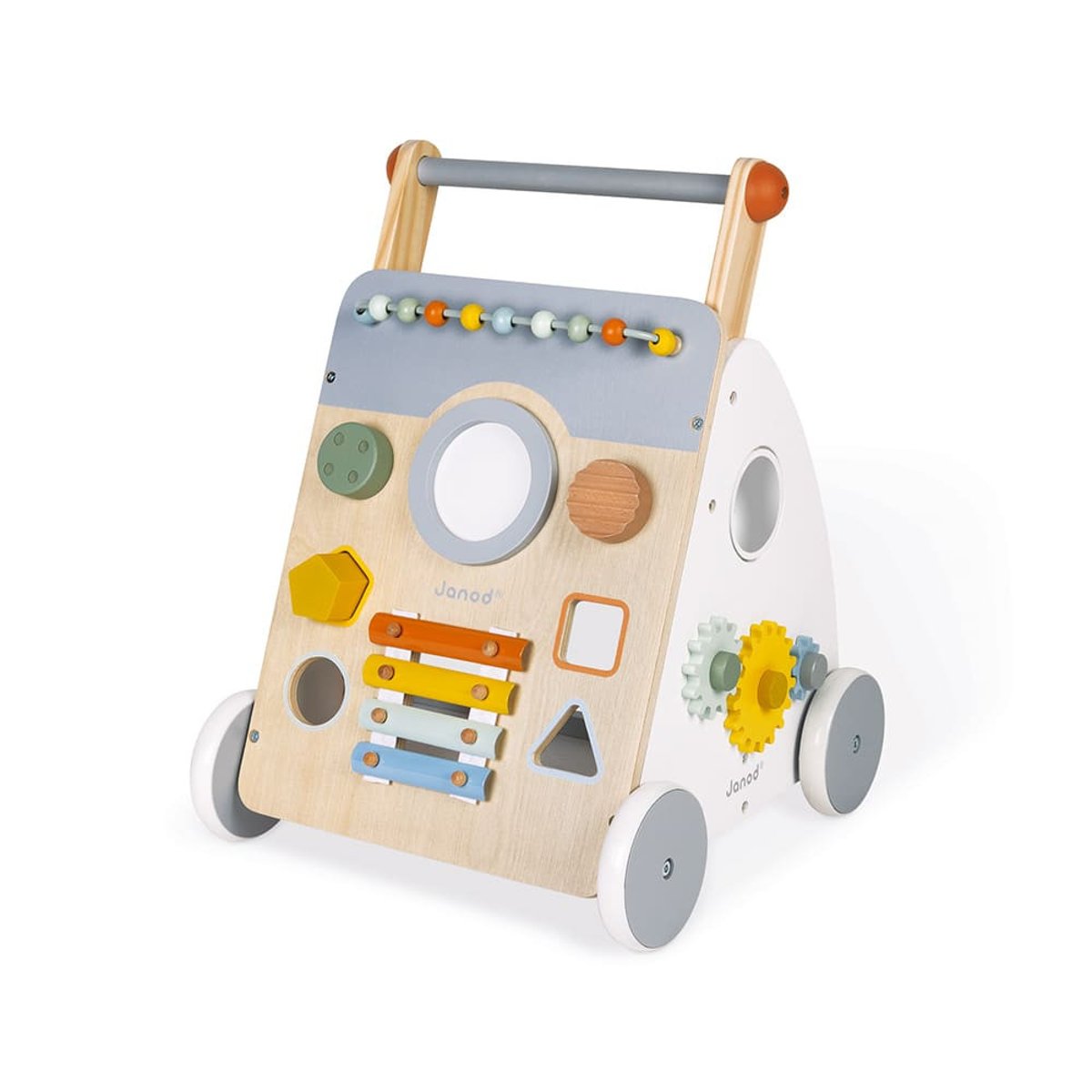 Chariot multi activités sweet cocoon en bois blanc/naturel, JANOD