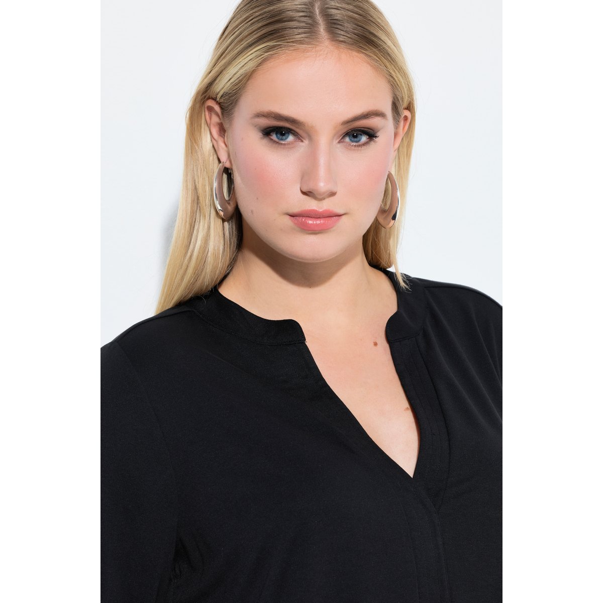 T-shirt tunique, coupe évasée noir, ULLA POPKEN