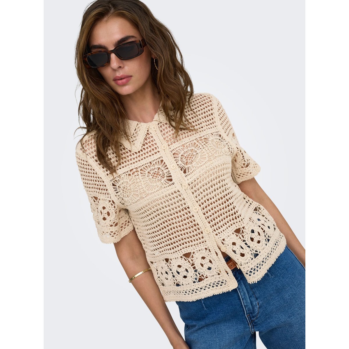 Top blanche - creme, ONLY