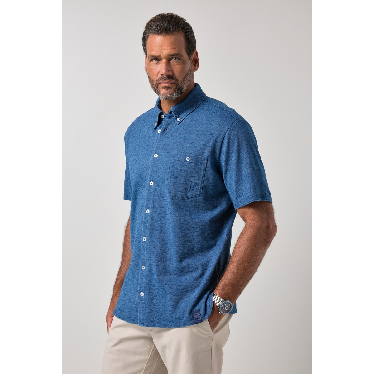Chemise en jersey bleu clair, JP1880