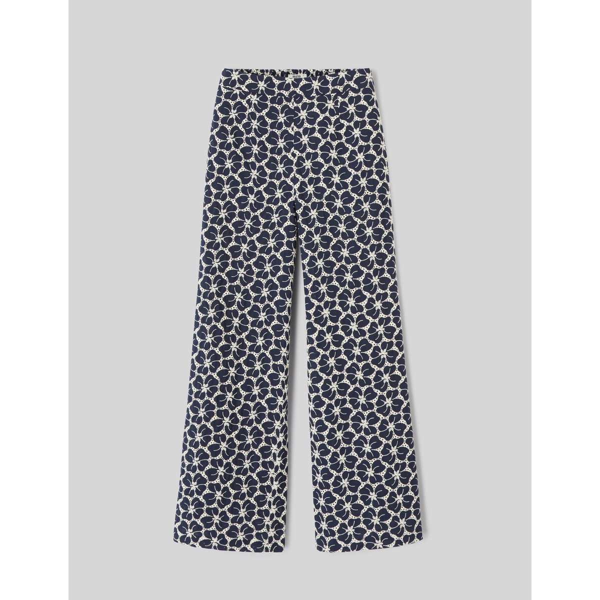 Pantalon brodé bleu foncé, BZB