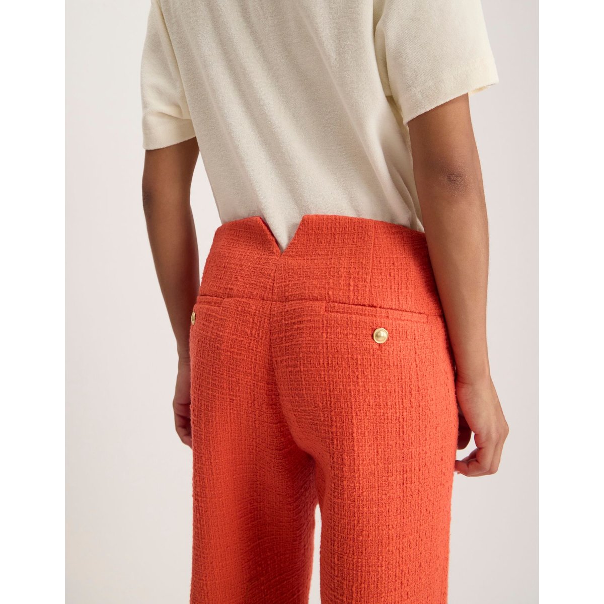 Pantalon Gabriel en coton rouge, INES DE LA FRESSANGE PARIS