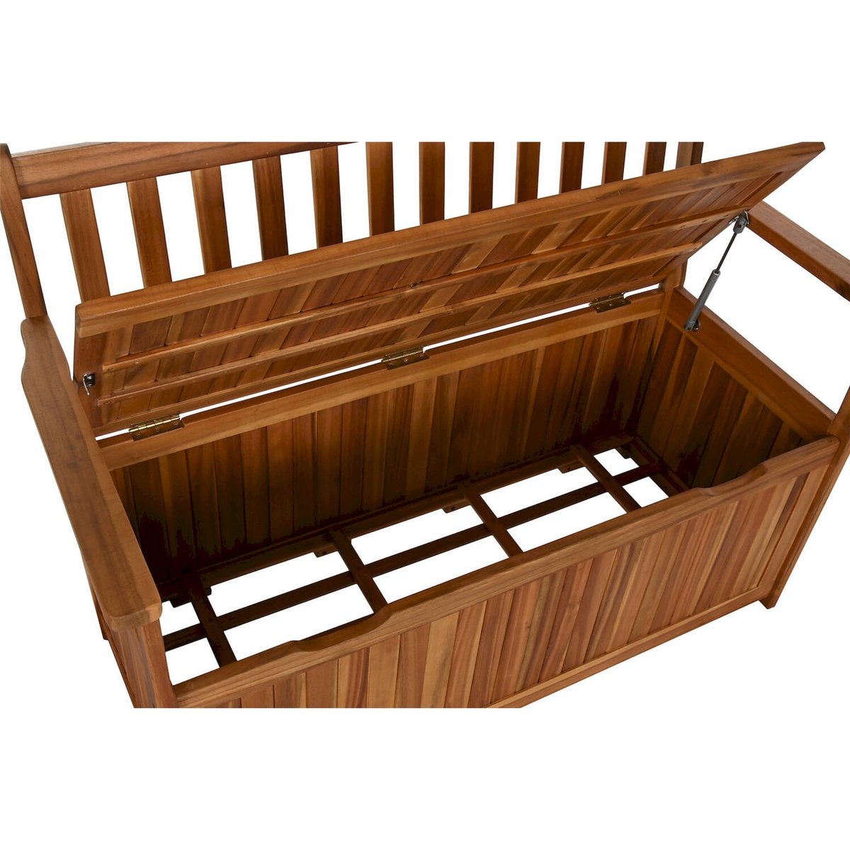 Banc coffre d'extérieur en bois d'acacia marron bois naturel acacia, RECOLLECTION