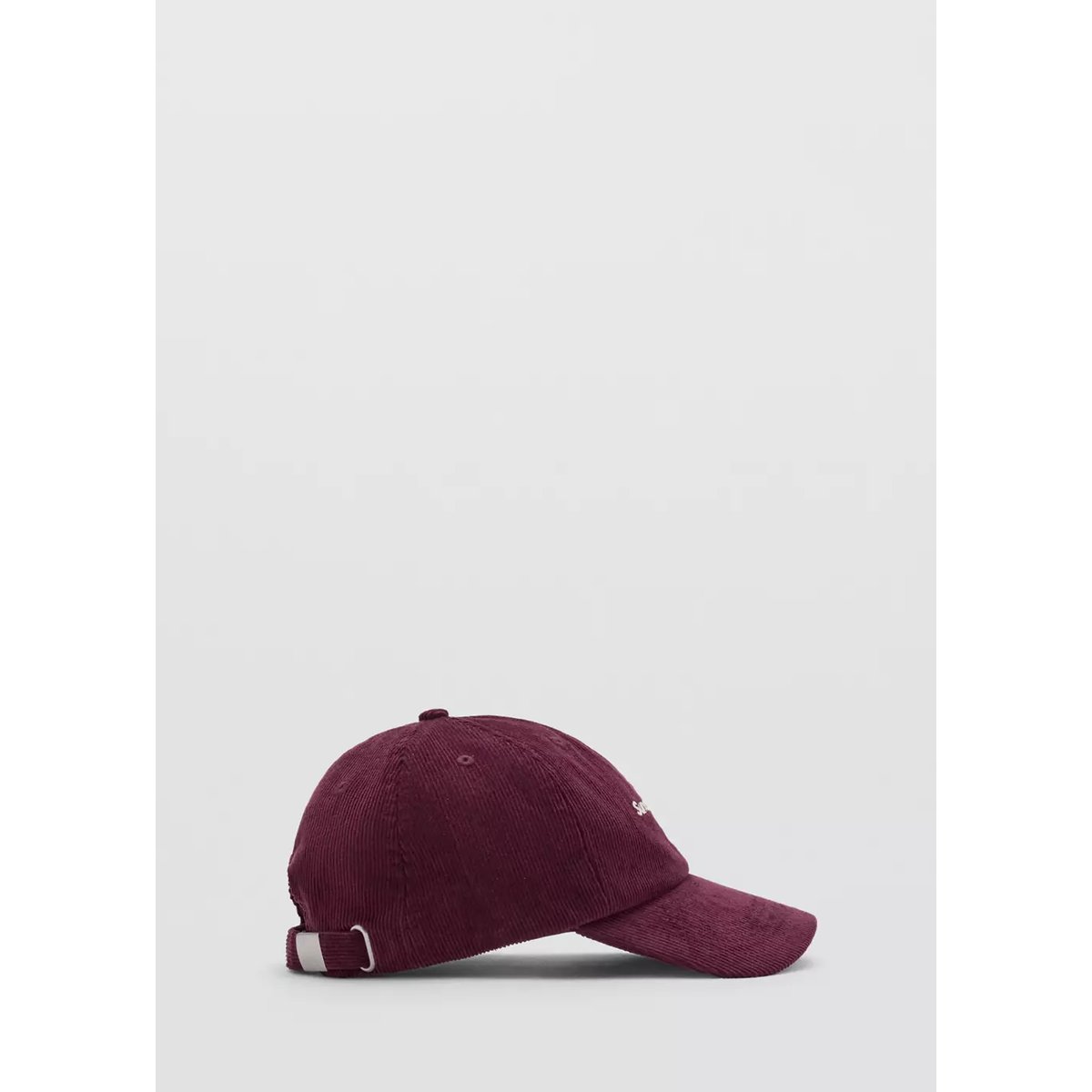 Casquette velours côtelé brodée bordeaux, MANGO TEEN