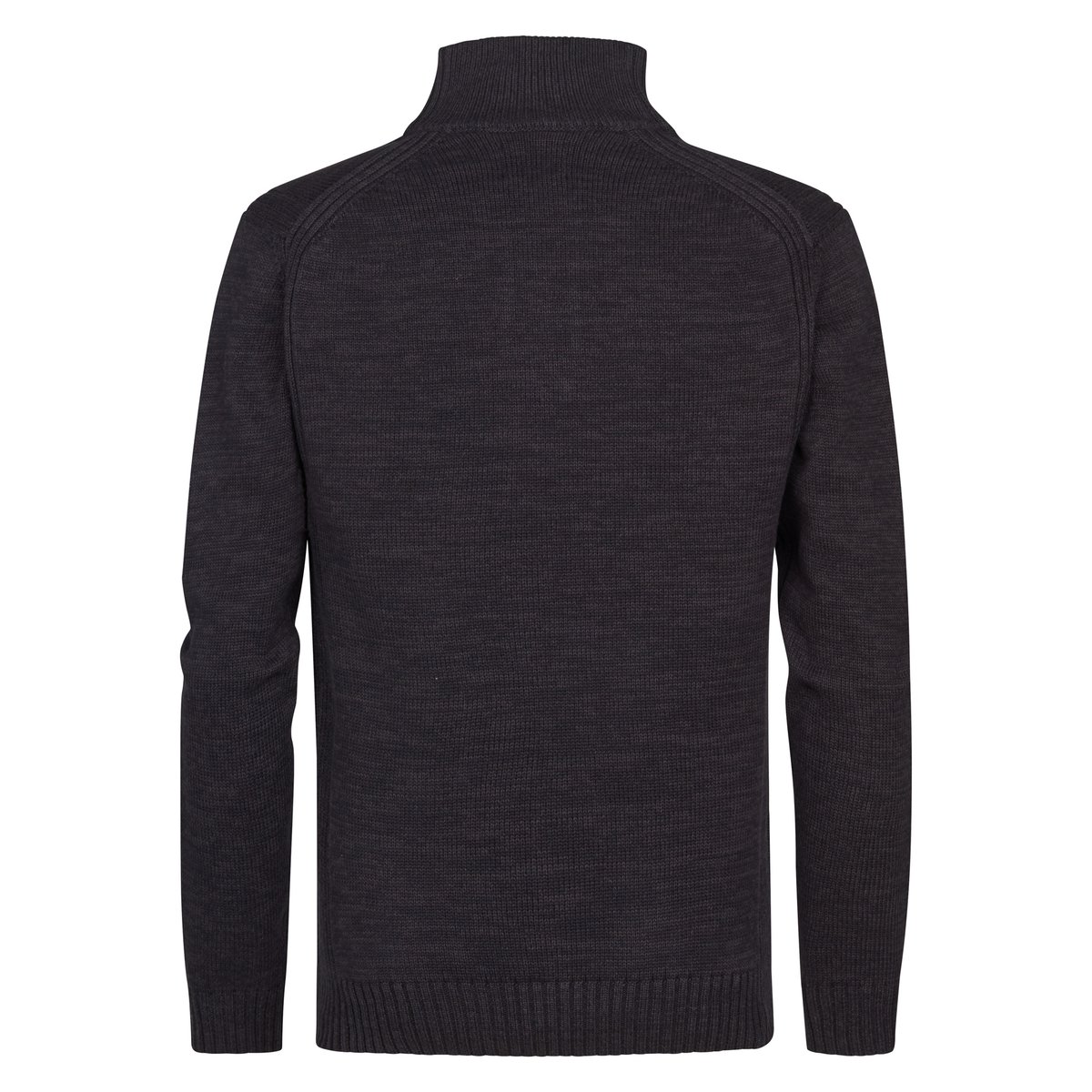 Pull col montant boutonné noir deep black, PETROL INDUSTRIES