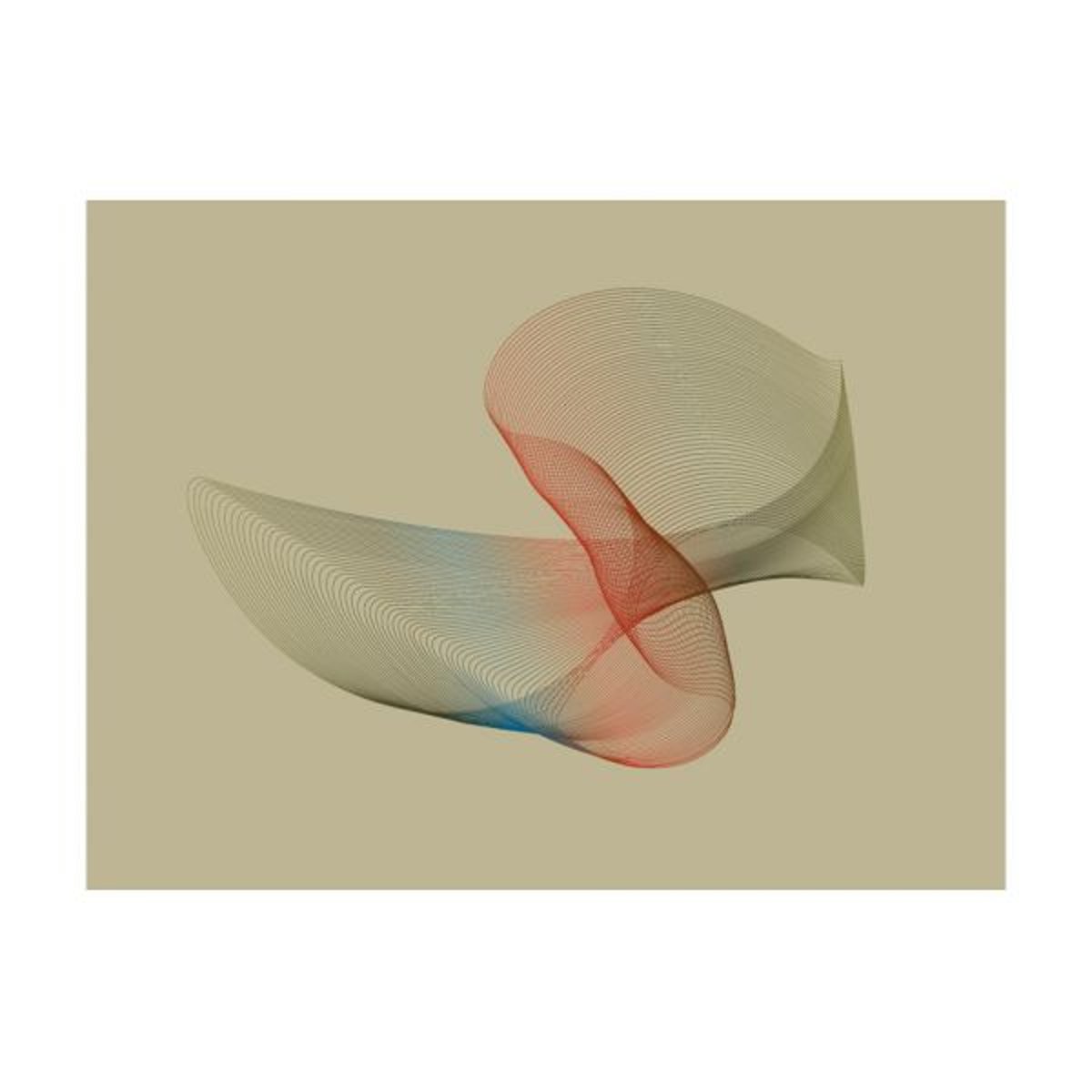 Papier peint intissé panoramique Abstractions Figure en pastels beige, EDEN