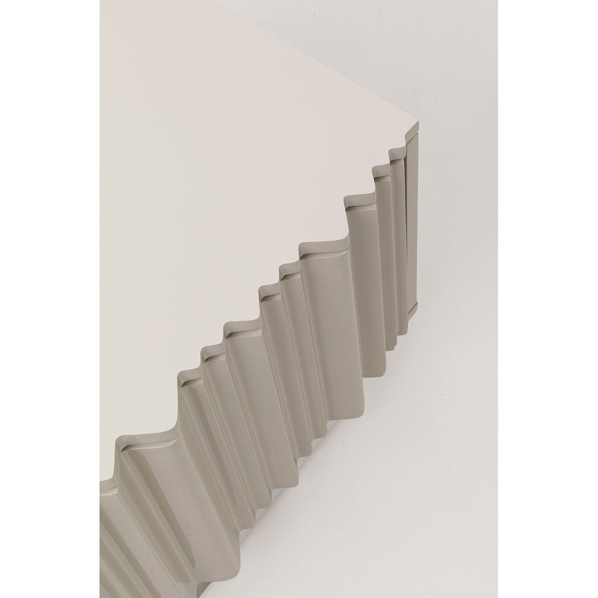 Meuble TV façade ondulée, STUCCO gris, KARE DESIGN
