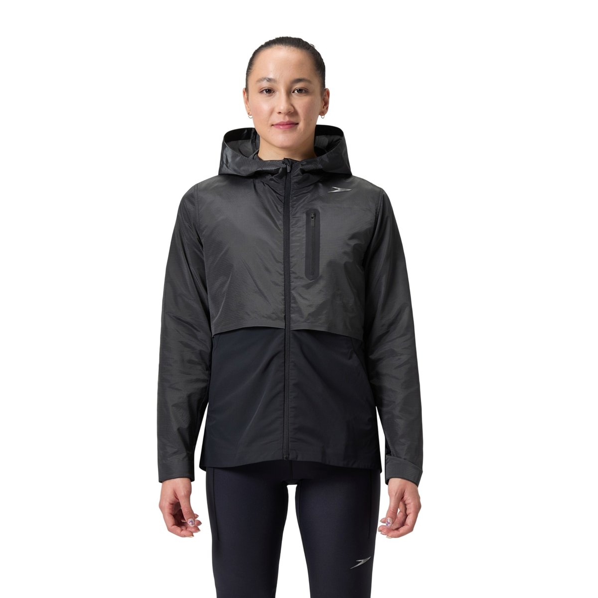 Veste bicolore, légère et extensible à capuche PRO noir, SPEEDO