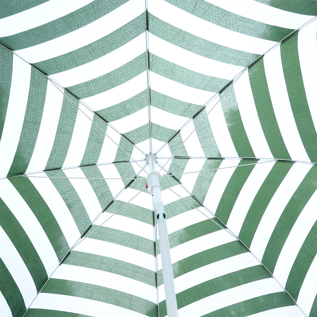 Parasol de plage Tissu de polyester vert et vert, OUTSUNNY