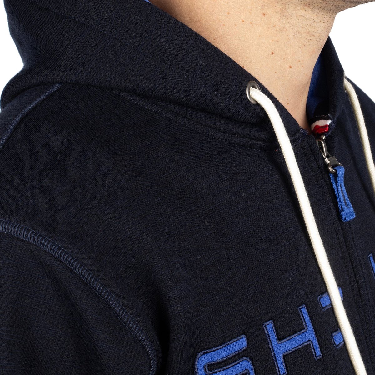 Sweat zippé entrainement navy, SHILTON