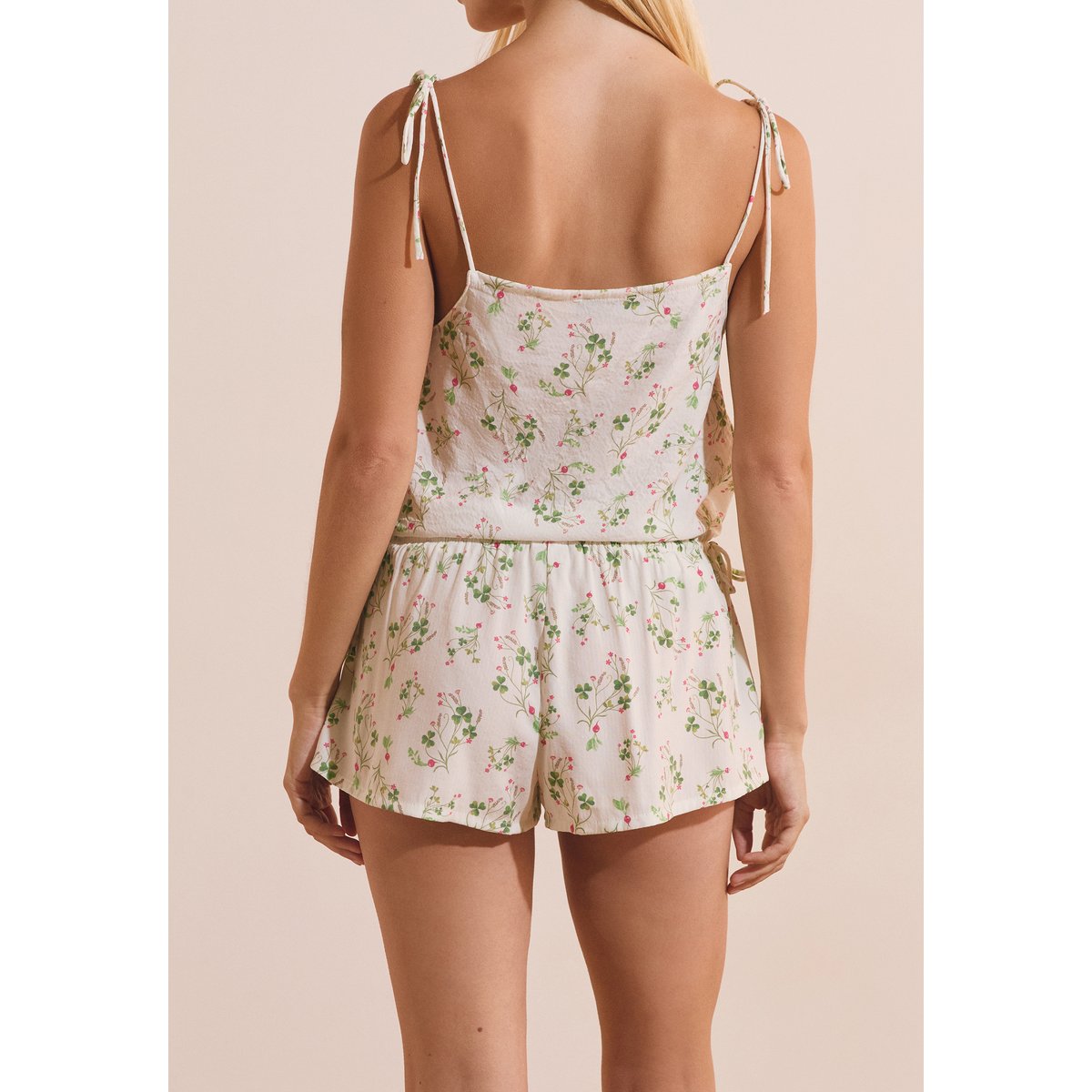 Short de pyjama à motifs radis TILLIEUL blanc, ETAM