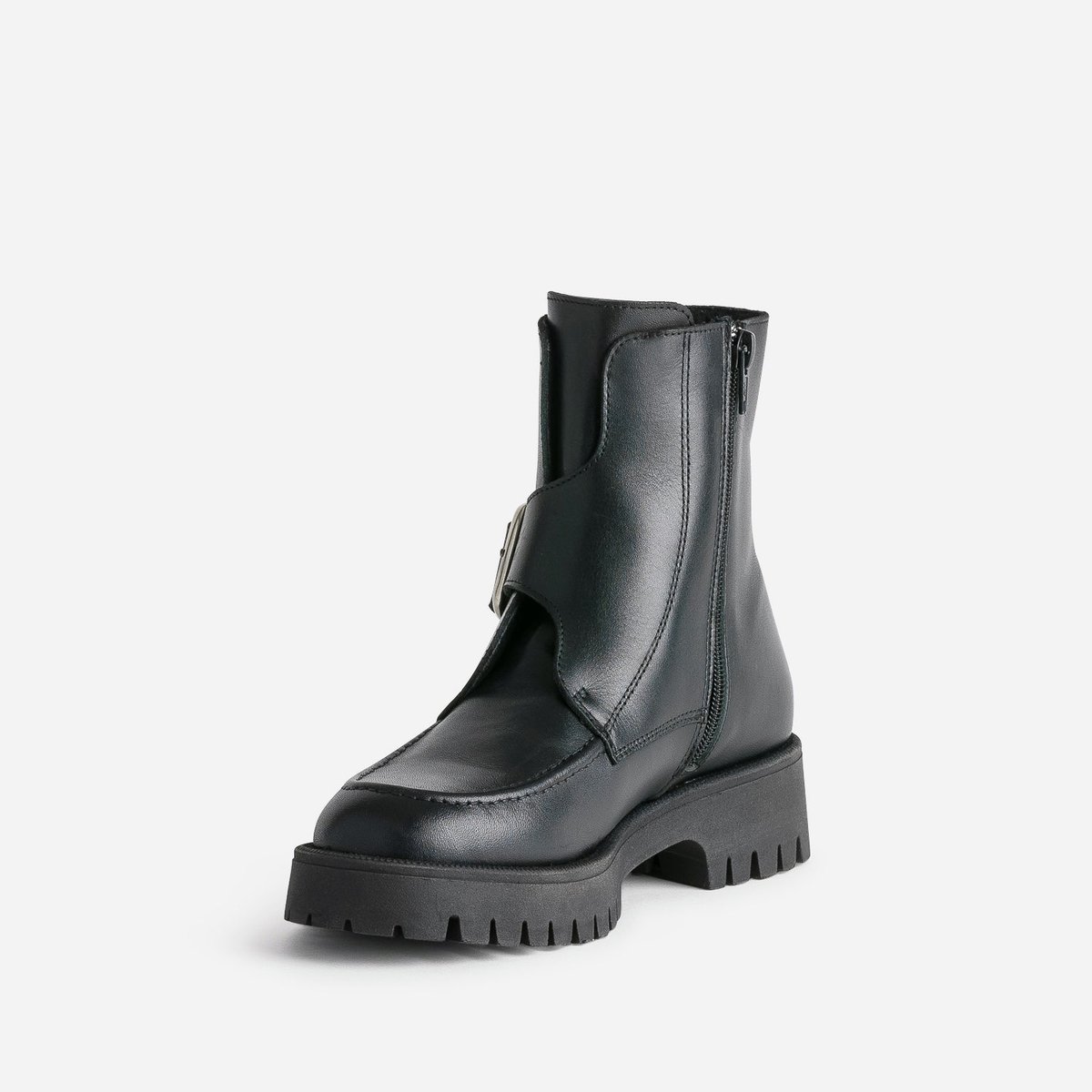 Boots en cuir ABELLA noir, TEXTO