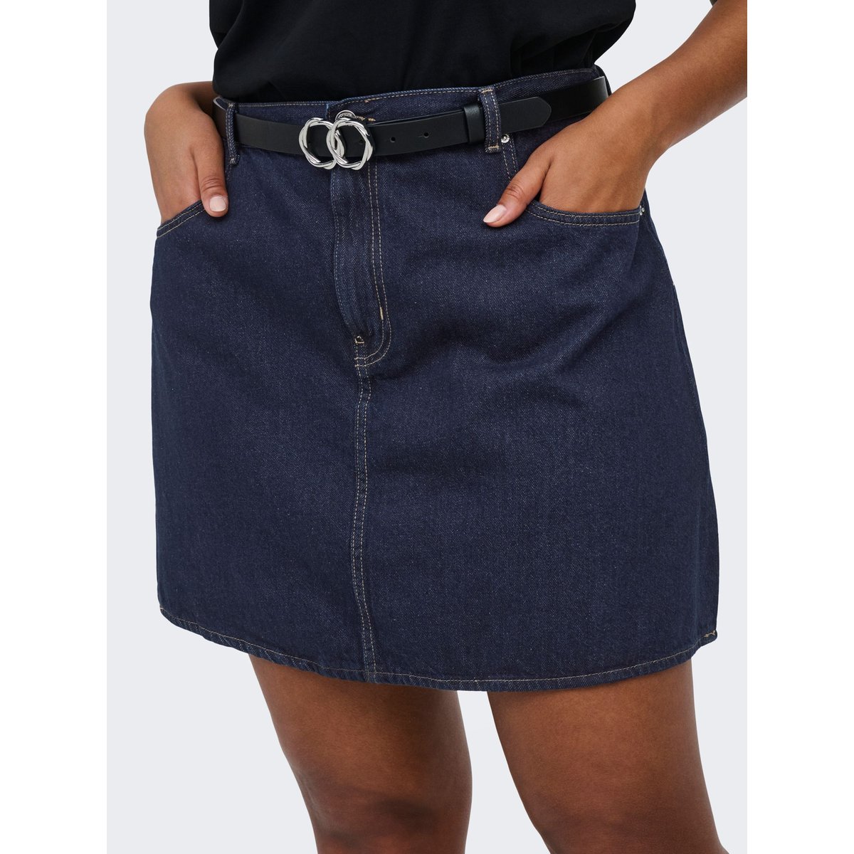 Jupe En Denim dark blue denim 1, ONLY CARMAKOMA