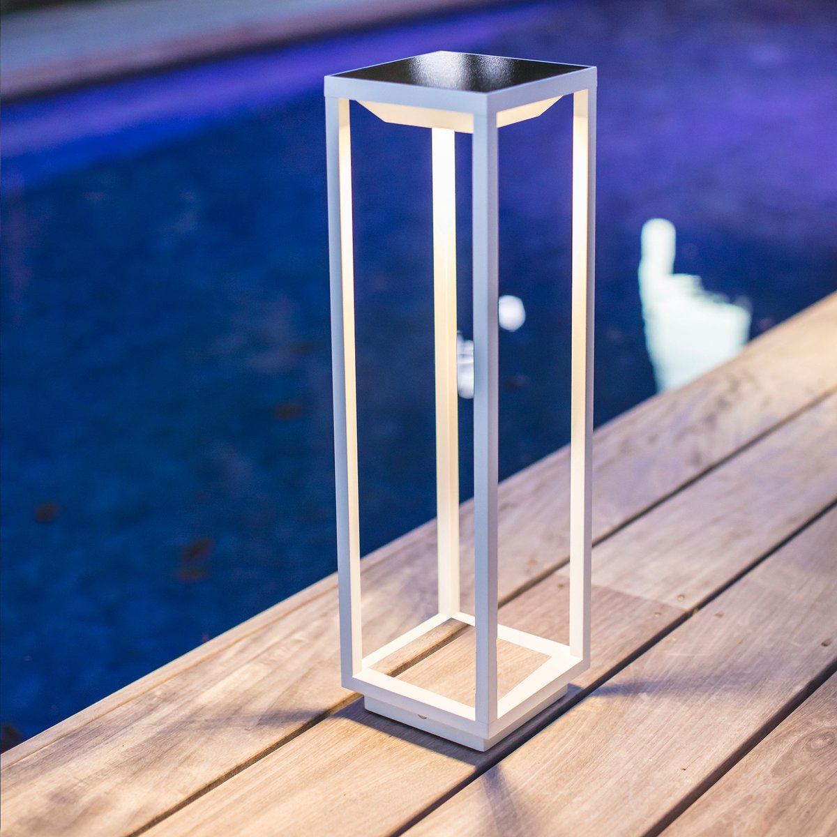 Lanterne solaire rechargeable BIG HYDRA blanc, LUMISKY