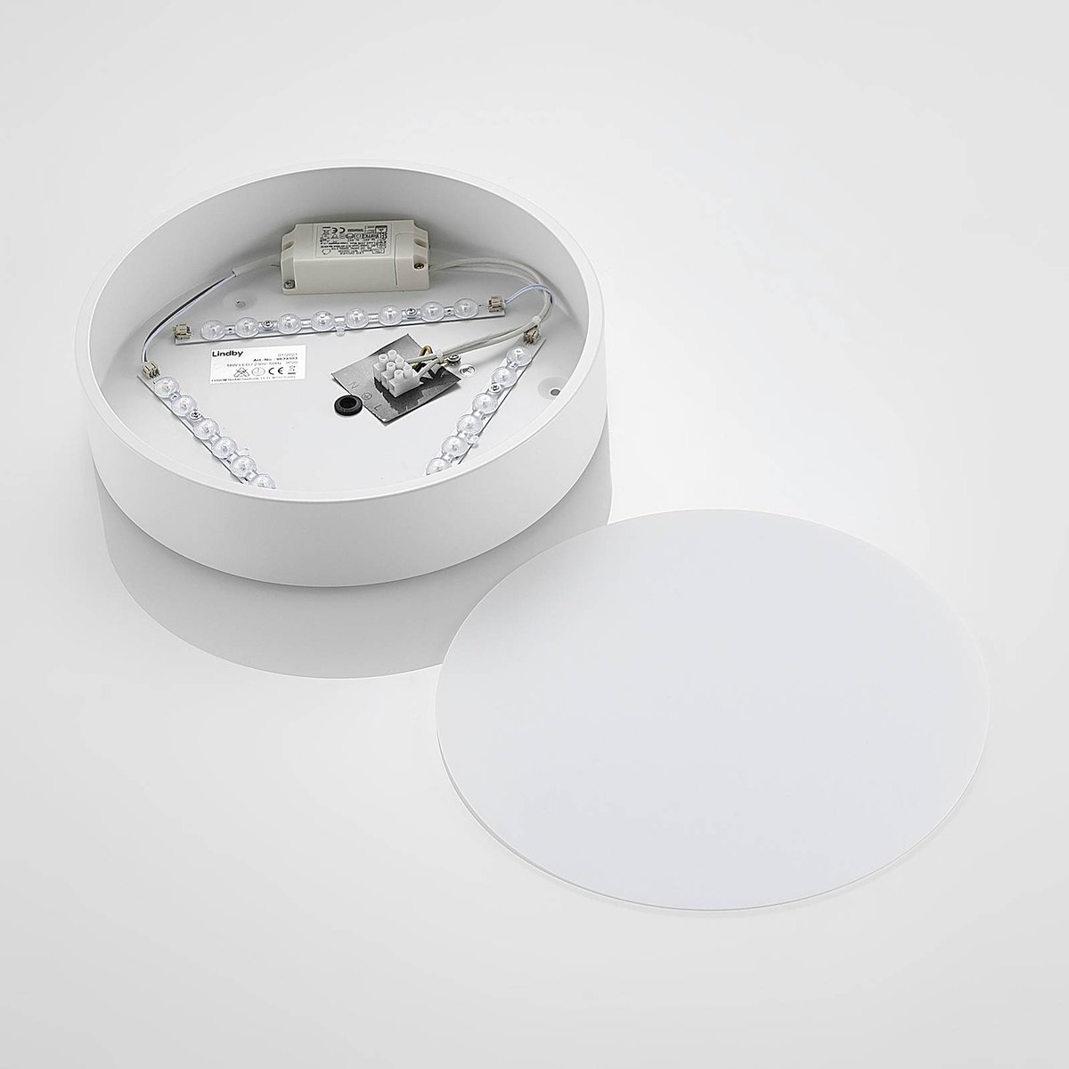 Plafonnier  moderneLED, Simera blanc, LINDBY