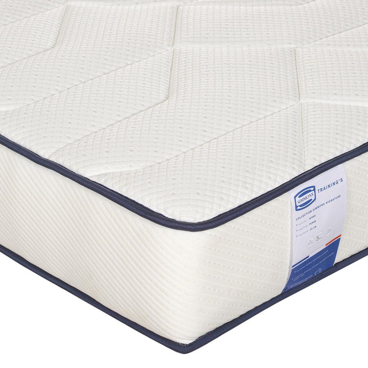 Matelas 100% ressorts, accueil ferme- TRAINING-S couleur unique, SIMMONS