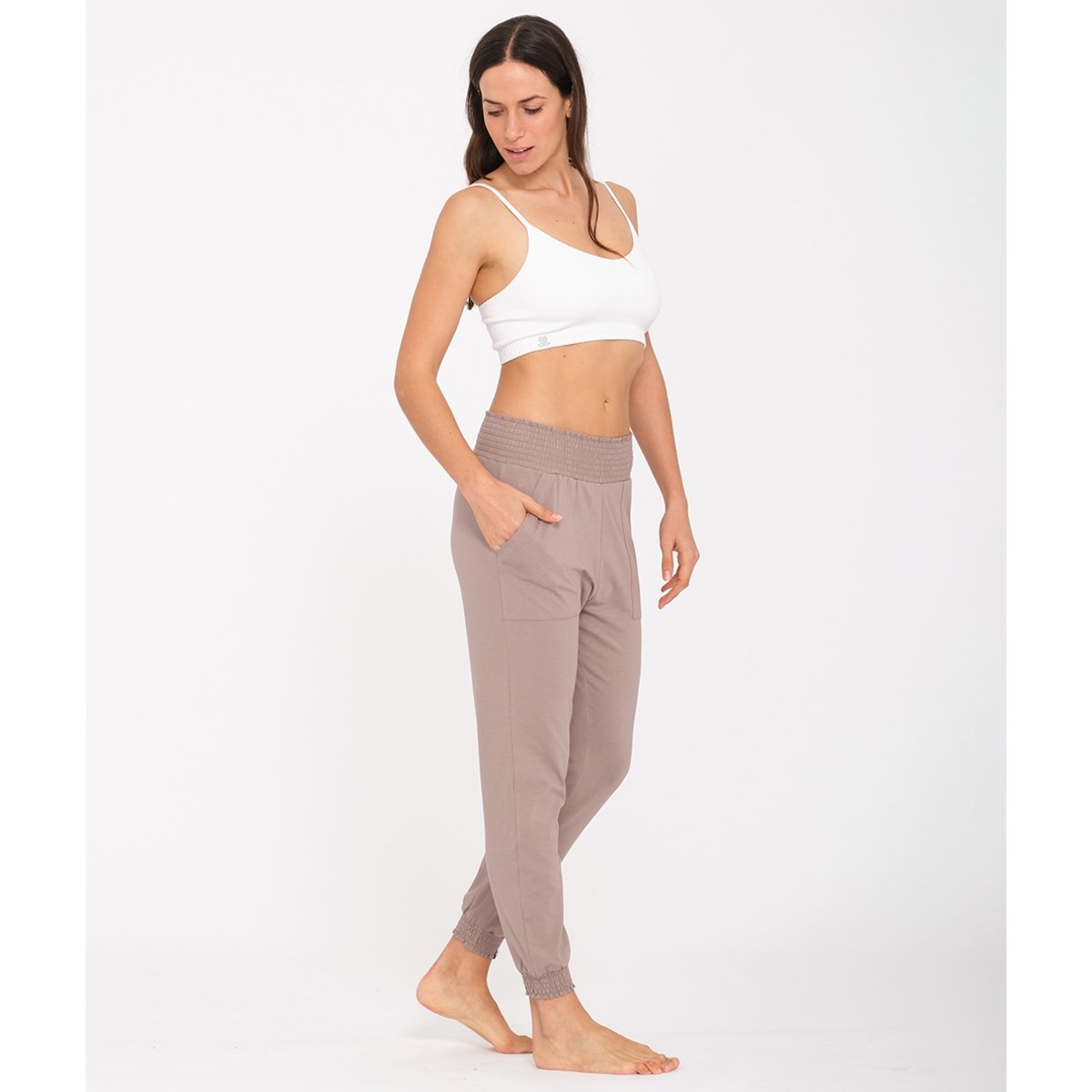 Pantalon fluide yoga  MORJIM noir, YOGA SEARCHER