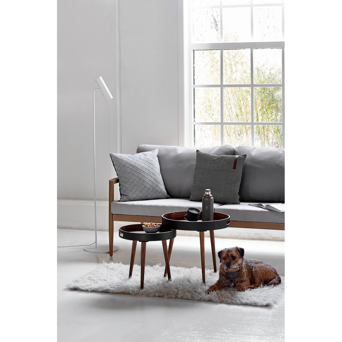 Lampadaire Lumineux et Elégant en Métal, MIB 6 blanc, DESIGN FOR THE PEOPLE