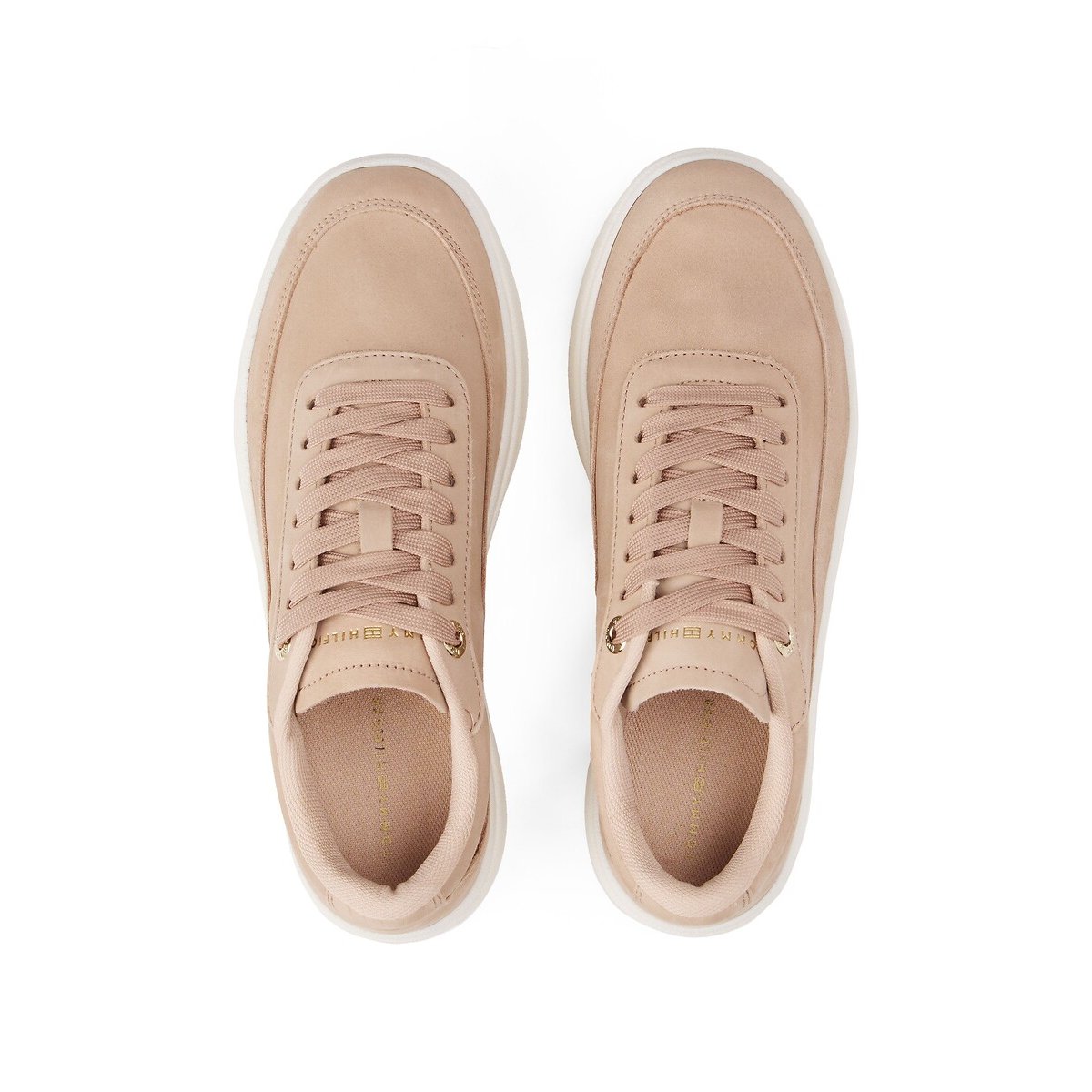 Sneakers in pelle nabuk Modern Court beige, TOMMY HILFIGER