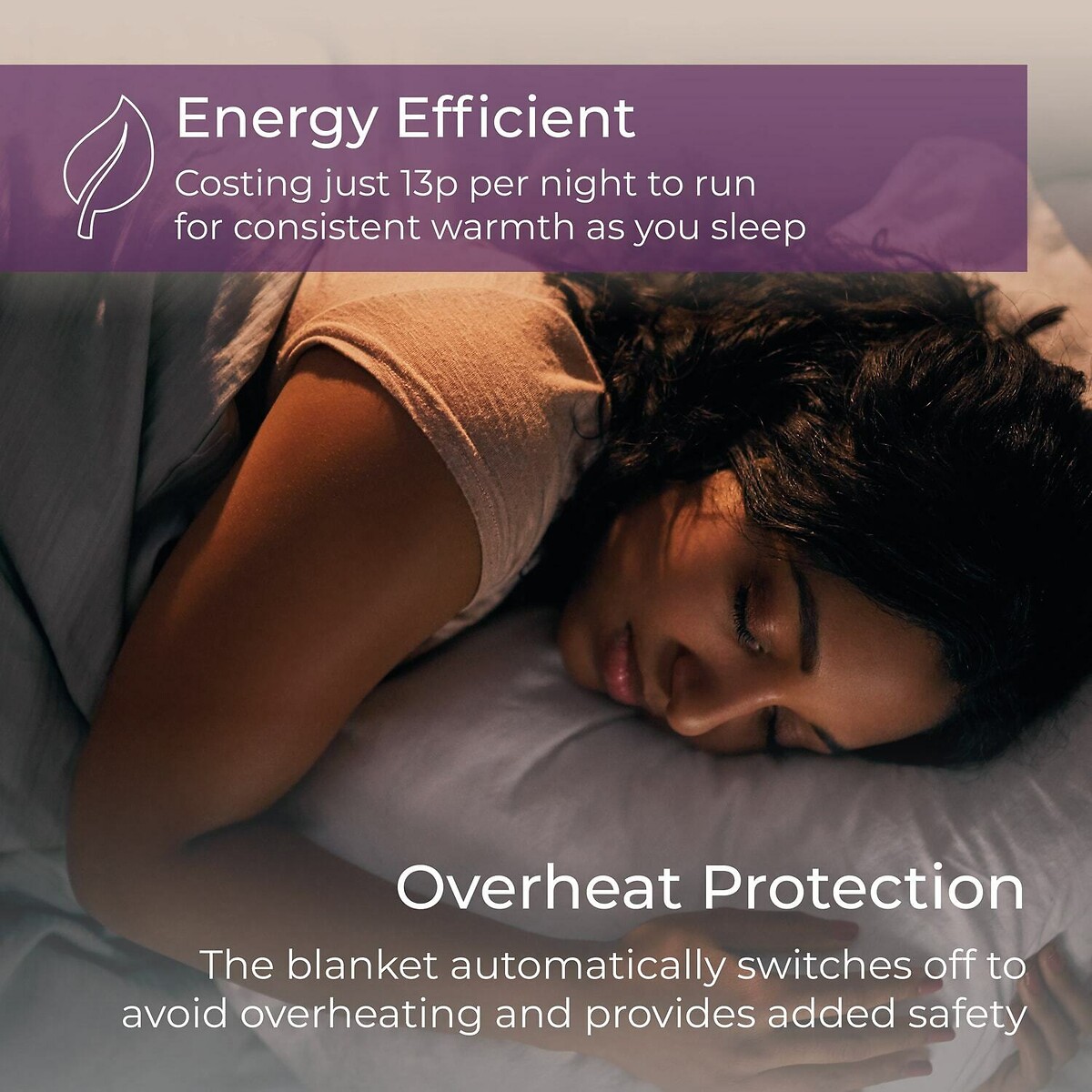 Double Fitted Electric Blanket white, CARMEN