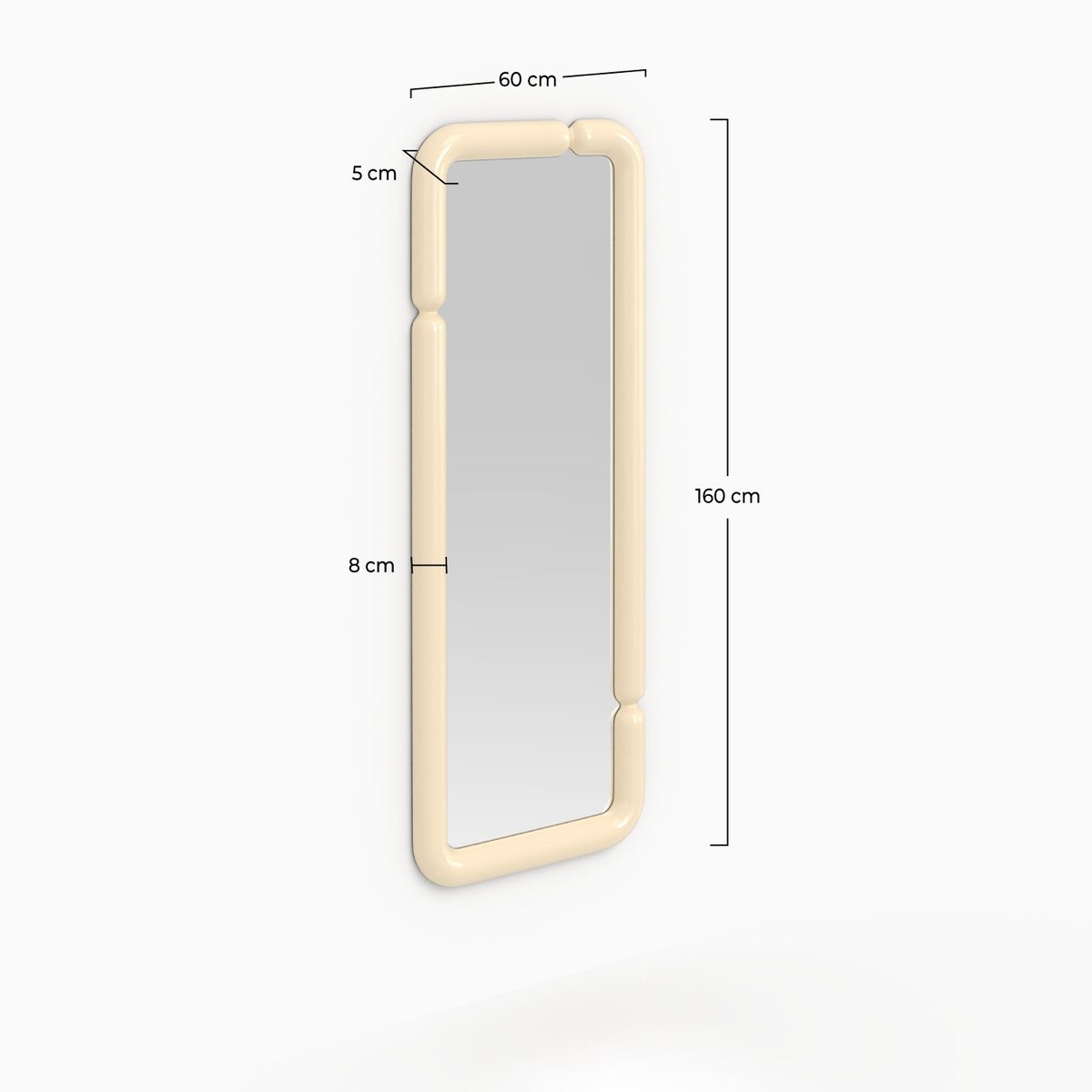 Miroir rectangulaire Silk - SILK blanc, MAISON PAVANE