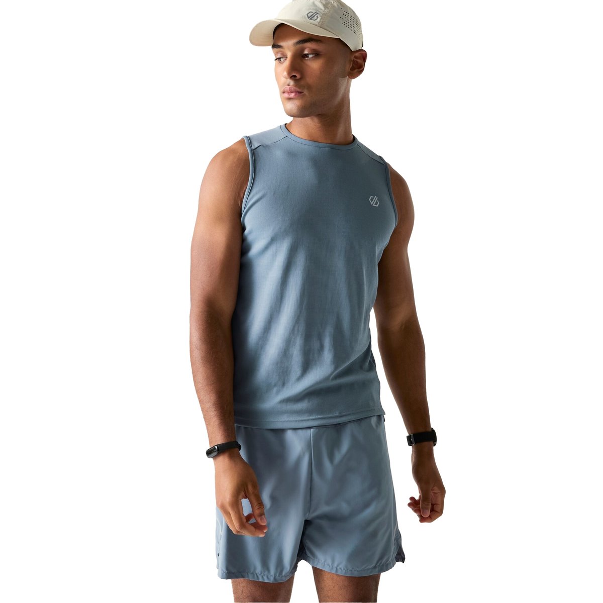 Débardeur col ras-du-cou motif/style logo RAPID bleu gris, DARE 2B