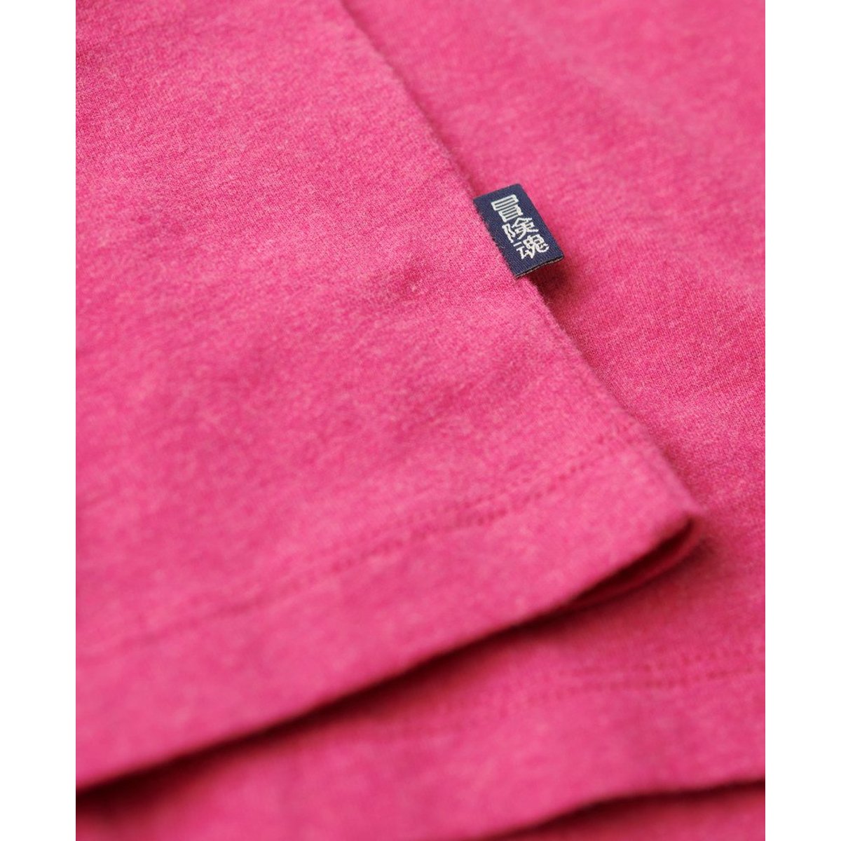 T-shirt col rond Vintage Logo magenta chiné, SUPERDRY