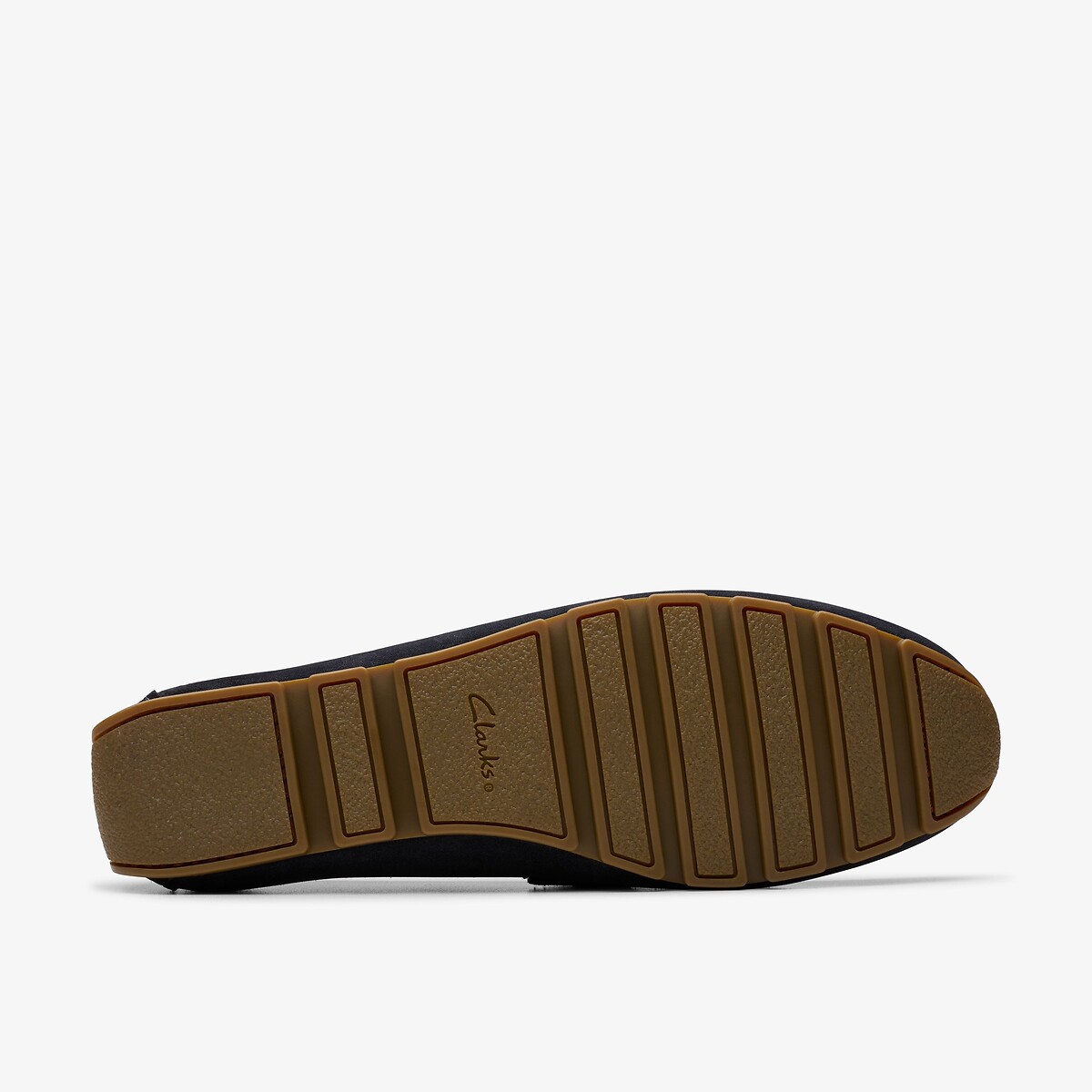 Mocassins ultra souples en cuir Corsley Bar bleu marine, CLARKS