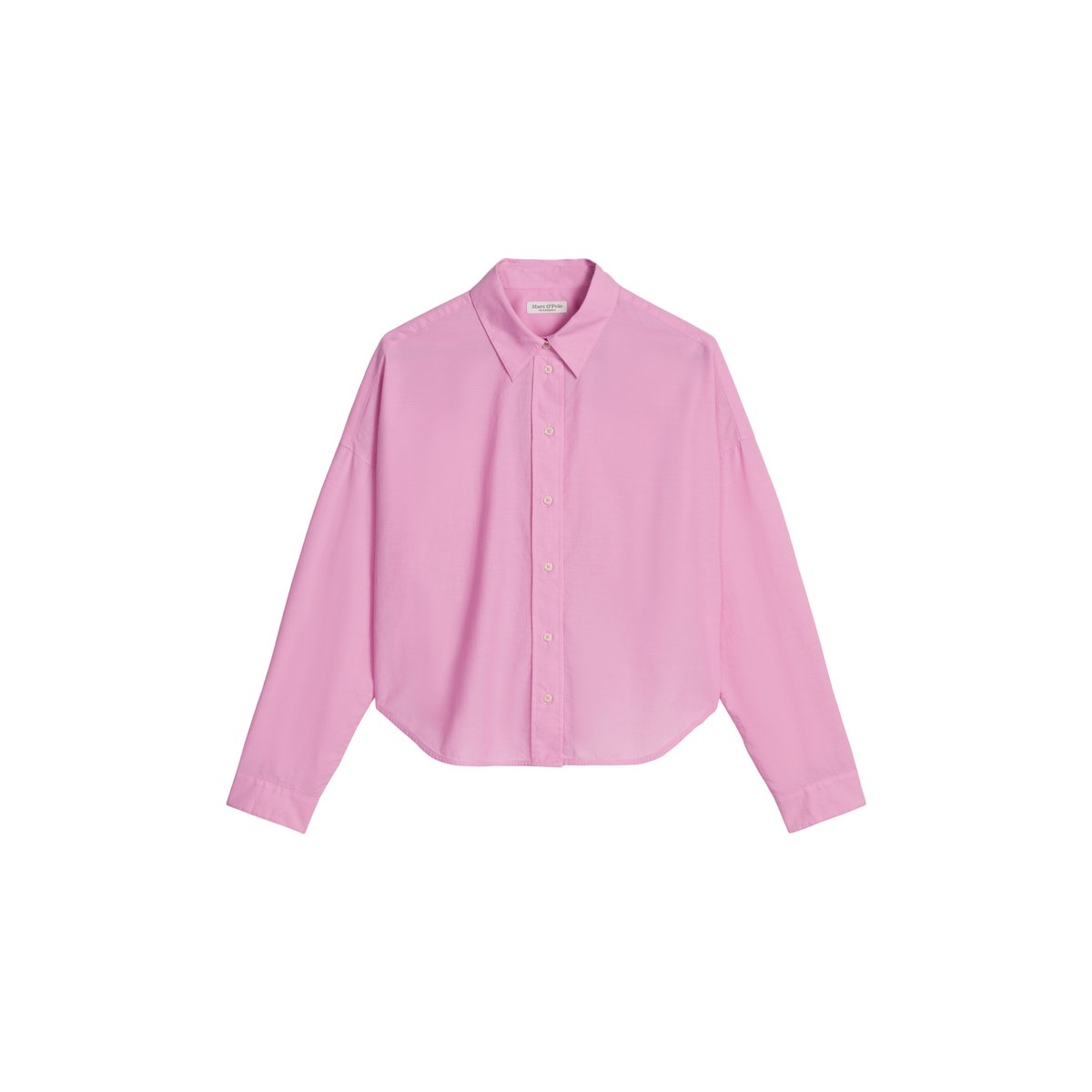 Chemisier regular en coton chambray rose bonbon, MARC O'POLO