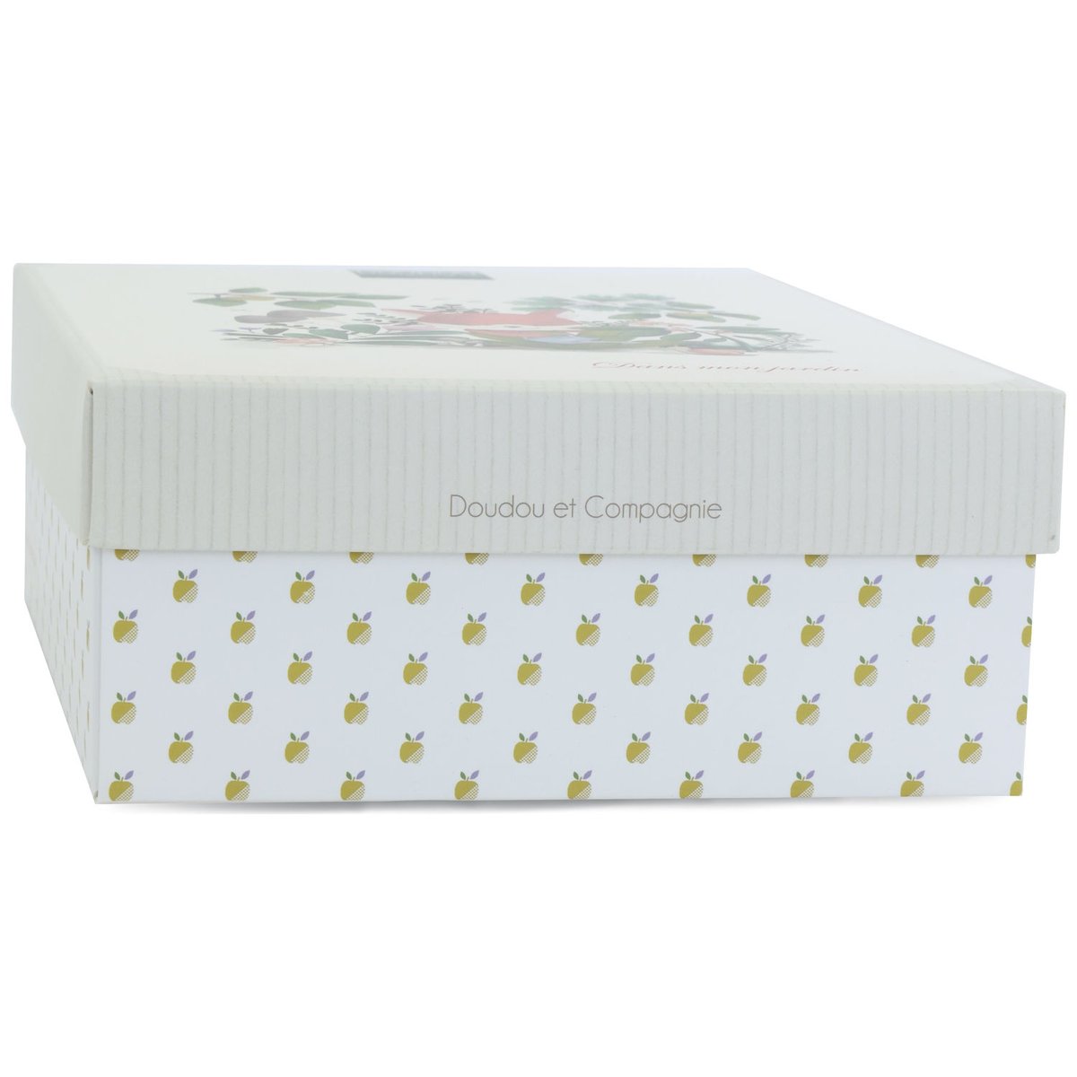 Doudou attache-sucette orange, bleu, blanc, DOUDOU ET COMPAGNIE