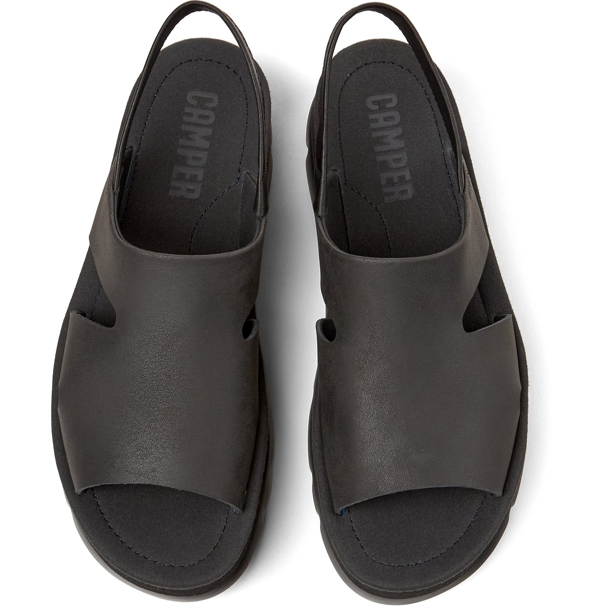 Sandales Oruga Up Cuir noir, CAMPER