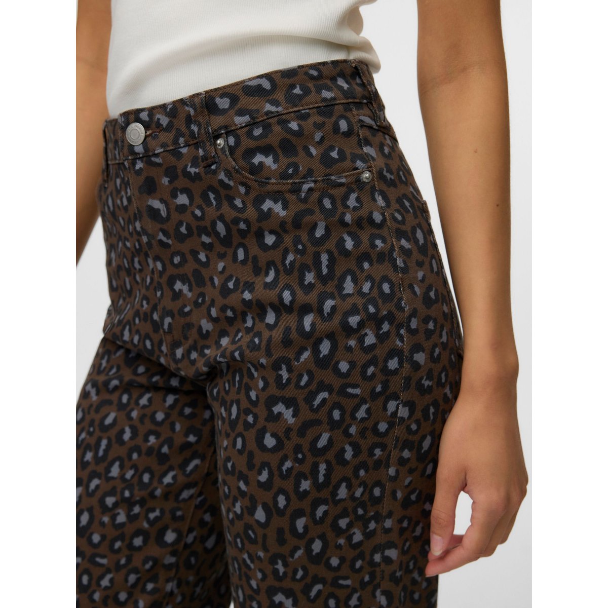 Jean À Coupe Large marron - chocolate chip 1, VERO MODA