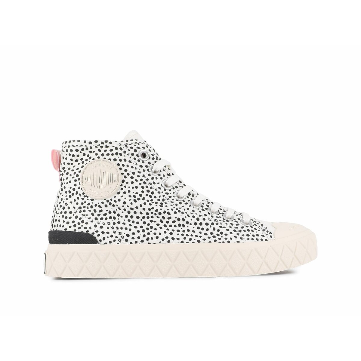 Hoge sneakers Palla Ace Mid Fest wit met zwarte stippen, PALLADIUM