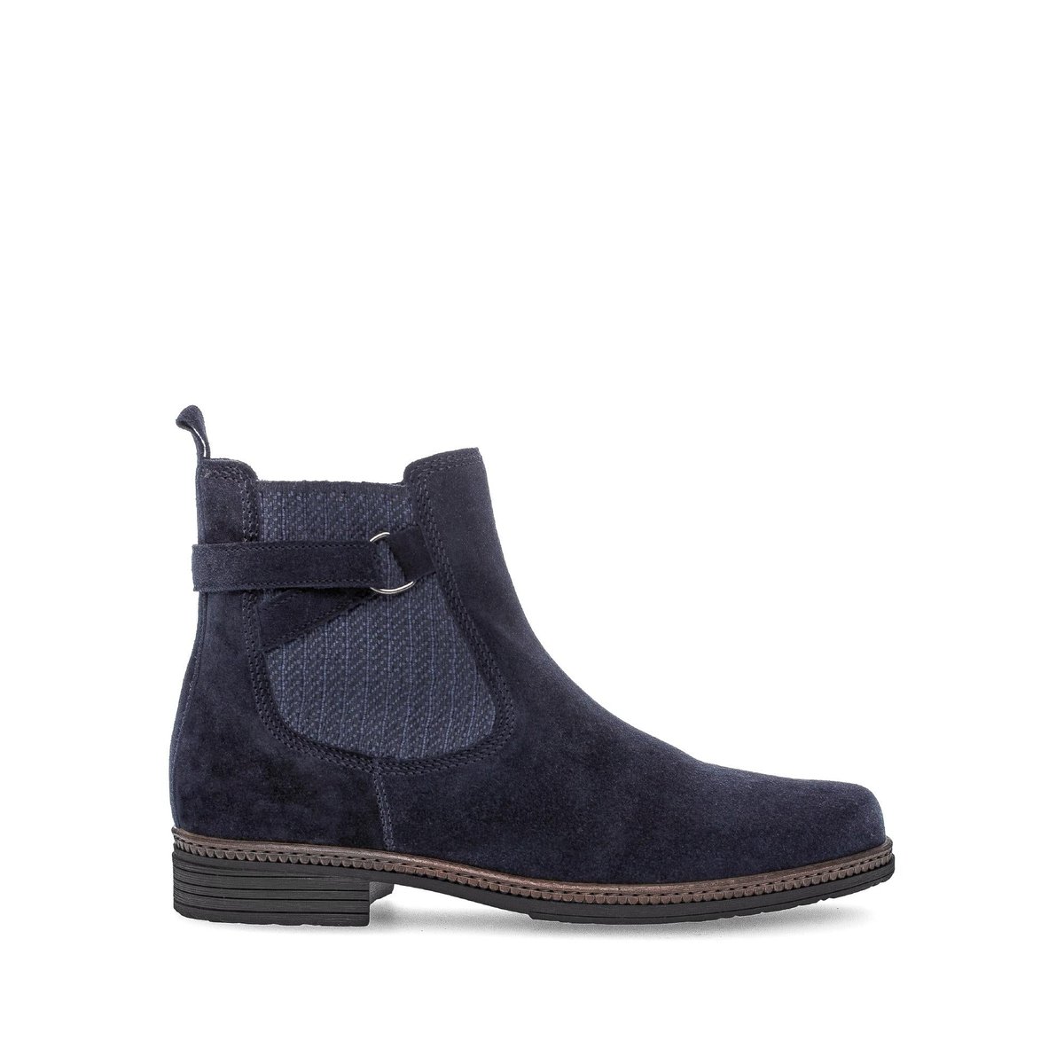 Bottines en cuir à talon décroché bleu velours, GABOR