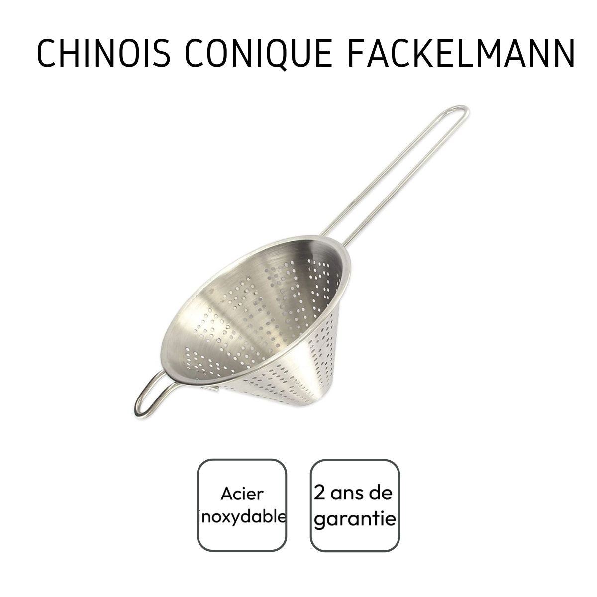 Duo Passoire tamis et Chinois conique inox, FACKELMANN